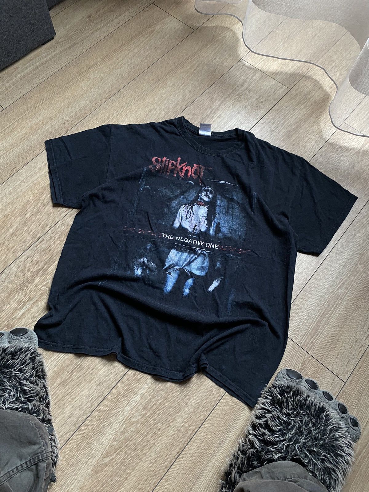Slipknot × Vintage 🎸SLIPKNOT 00’S ROCK BAND TEE „THE NEGATIVE ONE” Size US XL / EU 56 / 4 - 1 Thumbnail