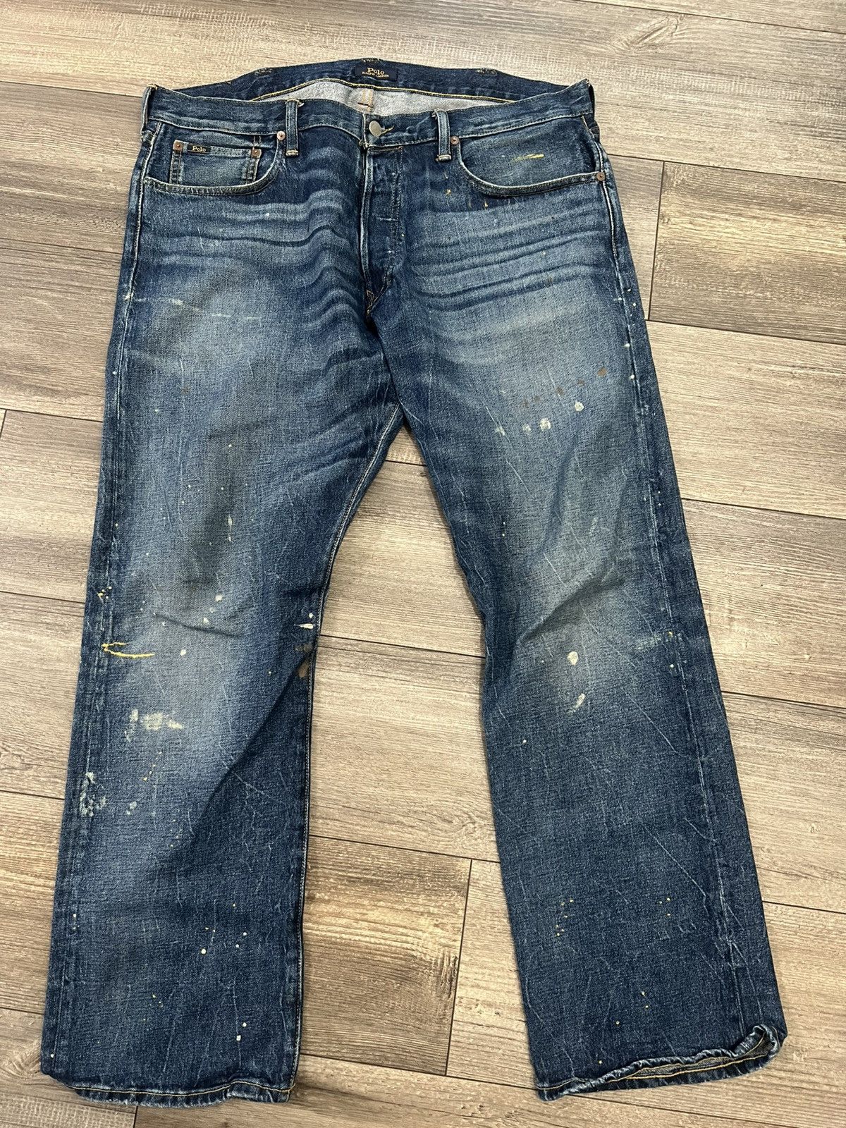 Polo Ralph Lauren Paint Splatter Classic Straight Leg Jeans