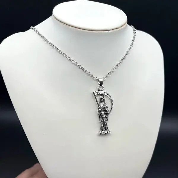 VIBE Skeleton Grim Reaper Necklace Size ONE SIZE - 3 Thumbnail