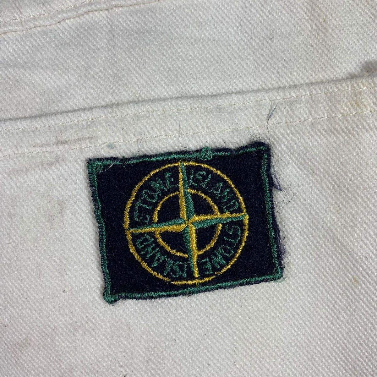 Stone Island × Vintage Vintage STONE ISLAND patches white jeans Size 27" / US 4 / IT 40 - 19 Thumbnail