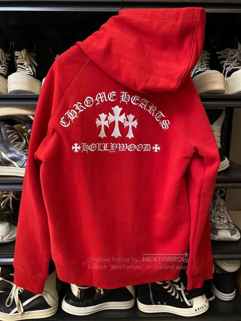 Chrome Hearts Chrome Hearts Red Zip-Up Hoodie Jacket. Size US S / EU 44-46 / 1 - 2 Thumbnail