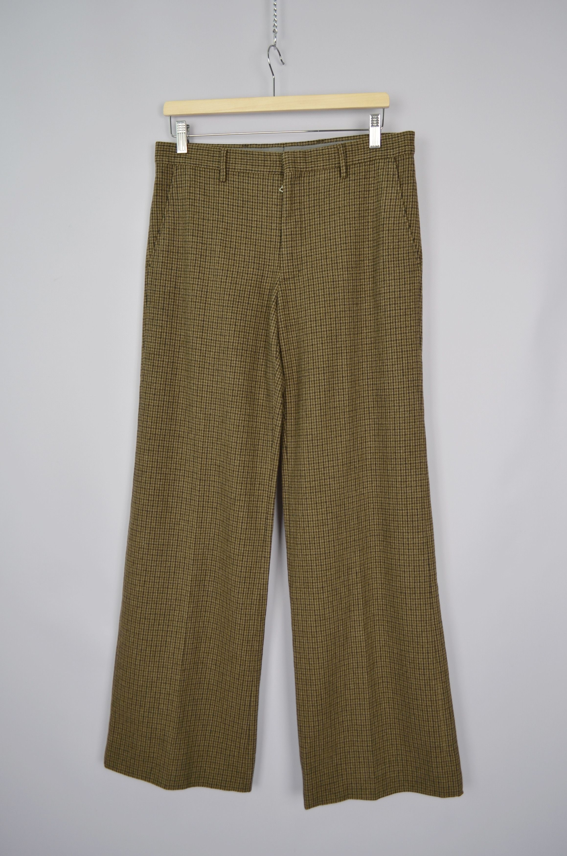 Miu Miu × Prada Miu Miu Prada Wool Check Wide Leg Pants Trousers Size IT42 Size 28" / US 6 / IT 42 - 1 Thumbnail