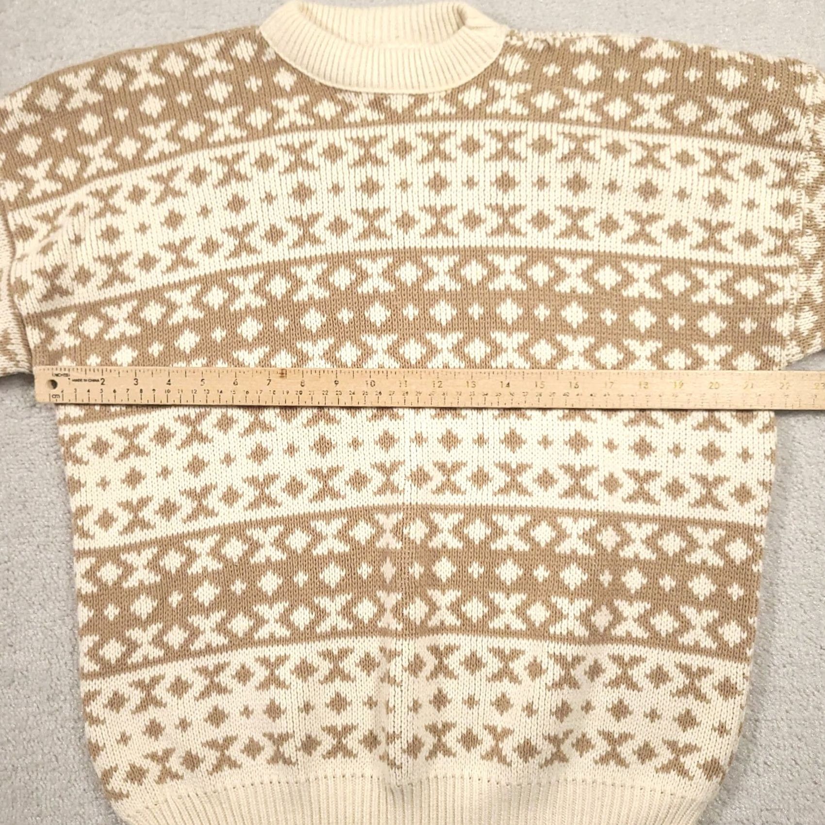 Vintage VINTAGE Oakton Amana Woolen Mill Sweater Geometric Pattern Size L Grandpa Crewneck Mens Pullover Beige Size US L / EU 52-54 / 3 - 3 Thumbnail