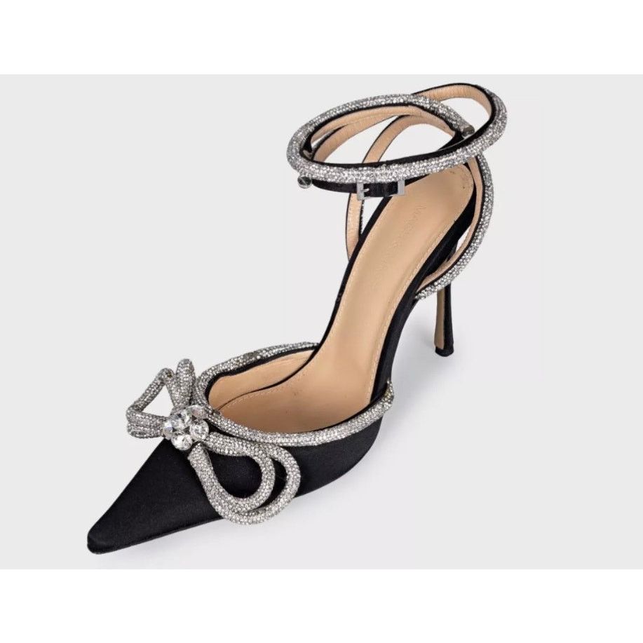 MACH & MACH Mach & Mach Black Rhinestone Slingbacks - EU 39 Size US 8 / IT 38 - 3 Thumbnail