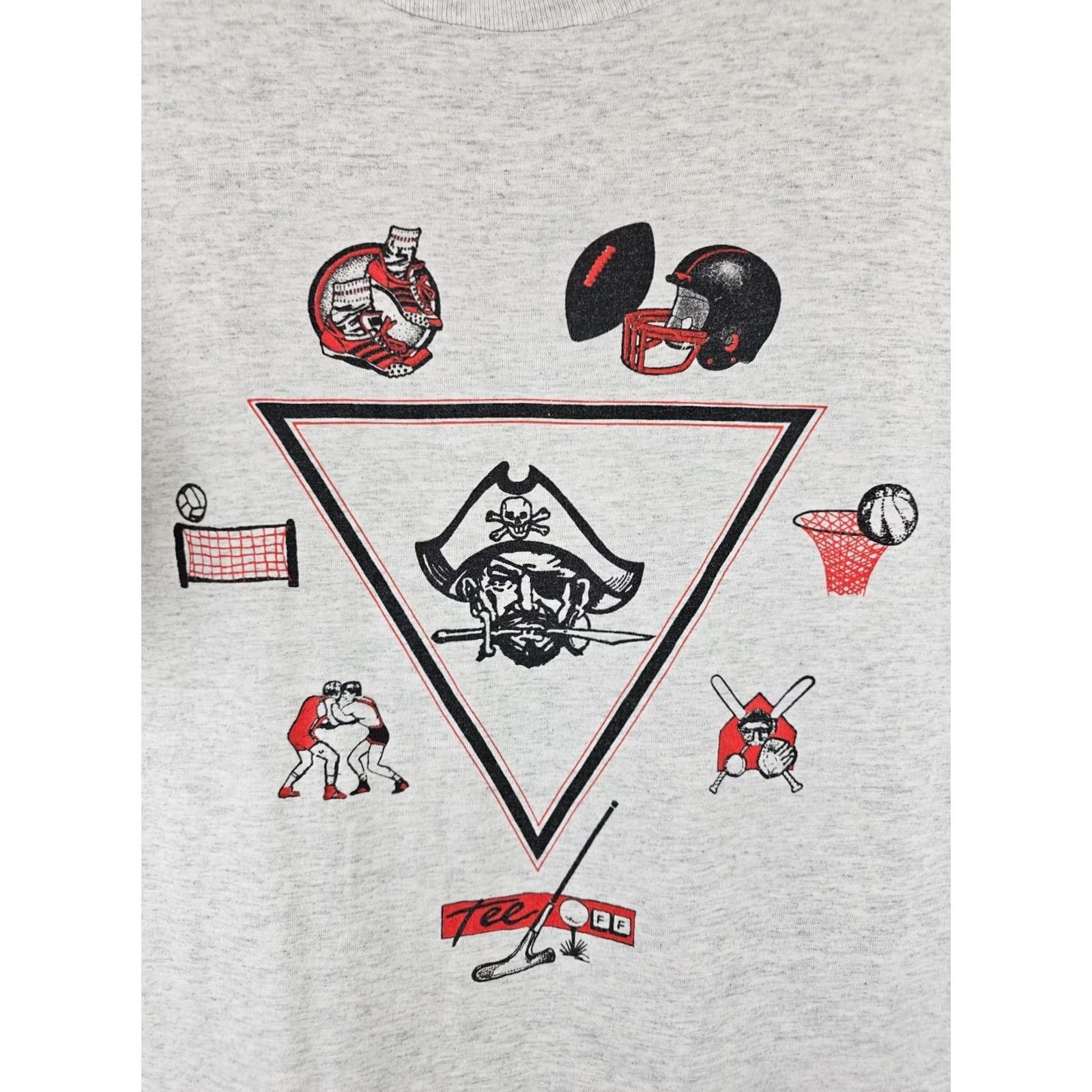 Vintage VINTAGE SCREEN STARS BEST T-Shirt Sports Football Baseball Hockey Pirates MULTI SPORT Graphic Shirt XL Gray Mens Size US XL / EU 56 / 4 - 2 Thumbnail