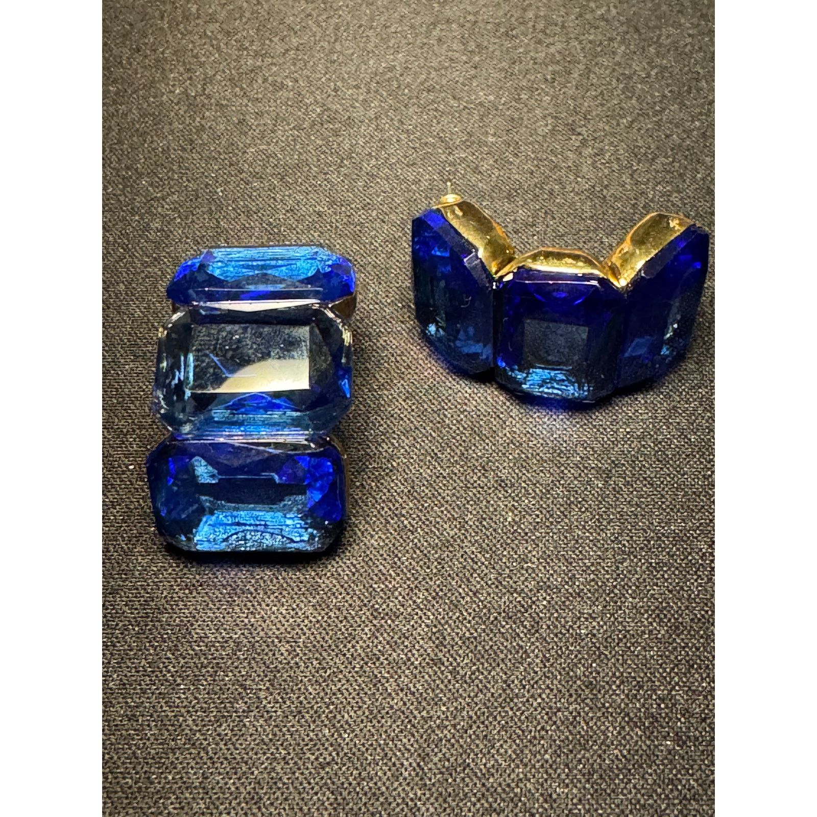 Oscar De La Renta Oscar De La Renta Deep Blue Half Hoop Earrings Size ONE SIZE - 1 Thumbnail