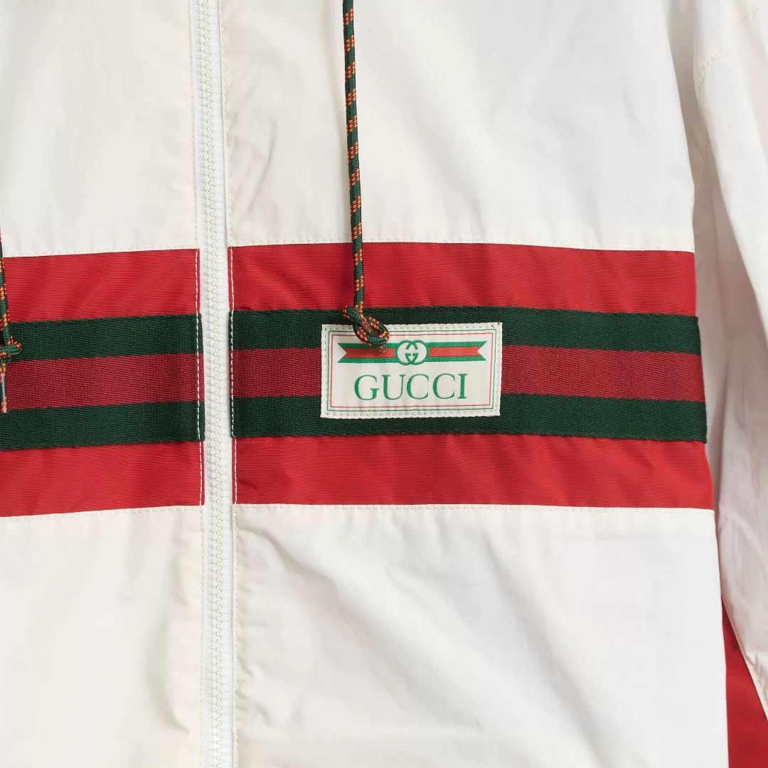 Gucci Gucci Men's Striped Color-Block Hooded Jacket Size US M / EU 48-50 / 2 - 3 Thumbnail