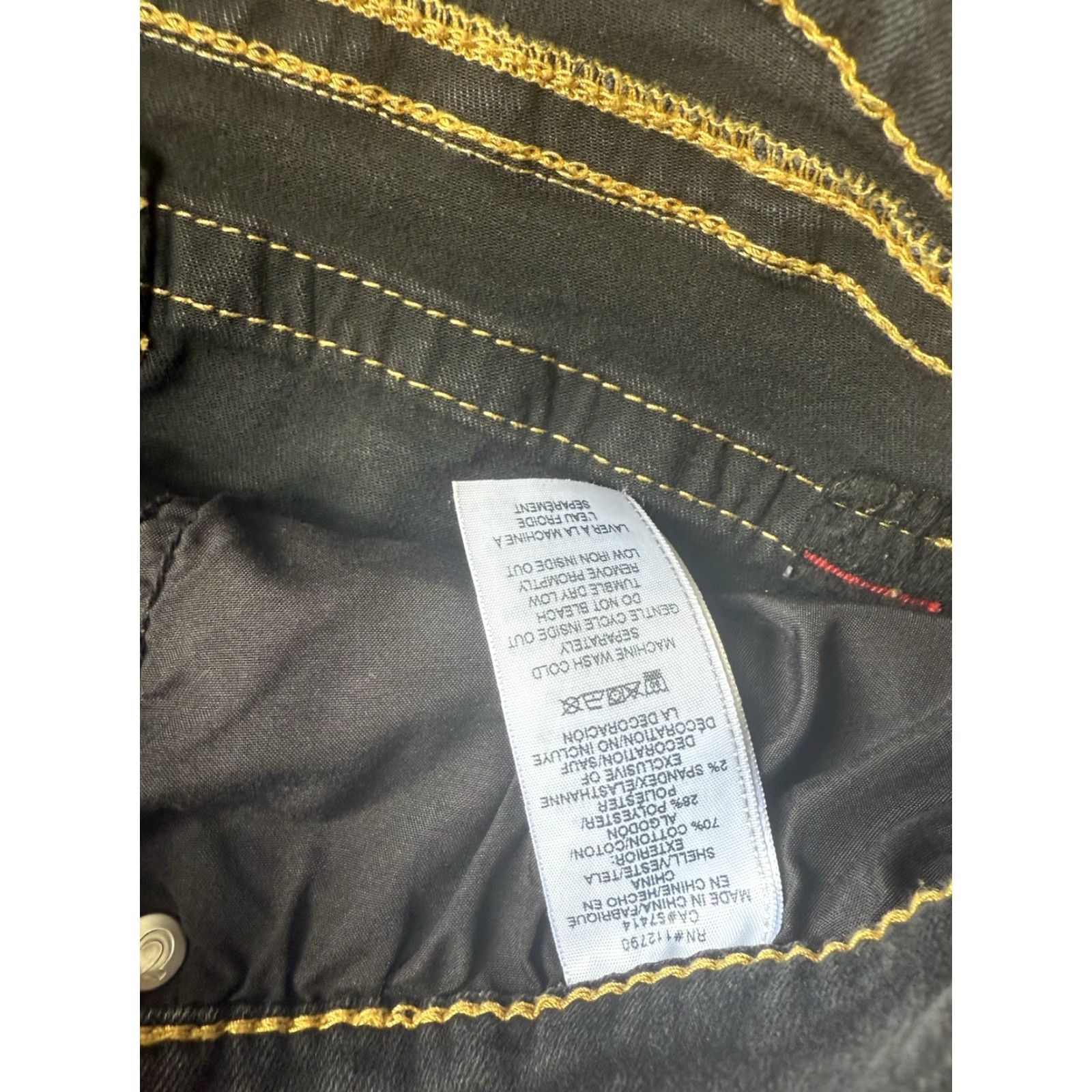 True Religion True Religion Geno Relaxed Slim Denim Jeans Men's 36 Black 5-Pocket Pockets Logo Slim Straight Regular Size 36 Mens Jeans Size US 36 / EU 52 - 7 Thumbnail