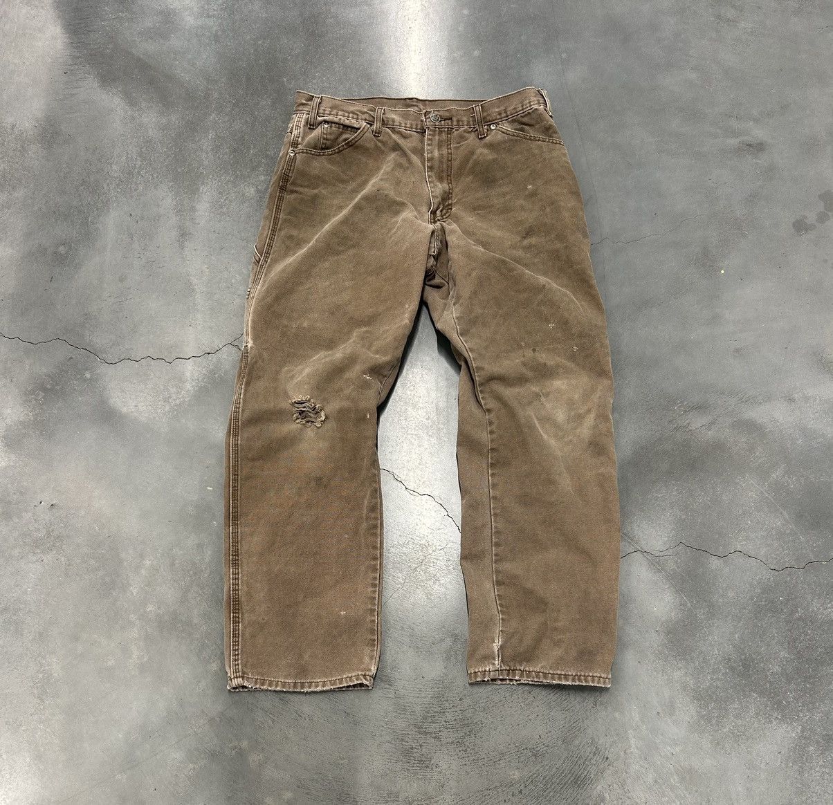 Dickies Brown canvas dickies carpenter pants Size US 36 / EU 52 - 1 Thumbnail