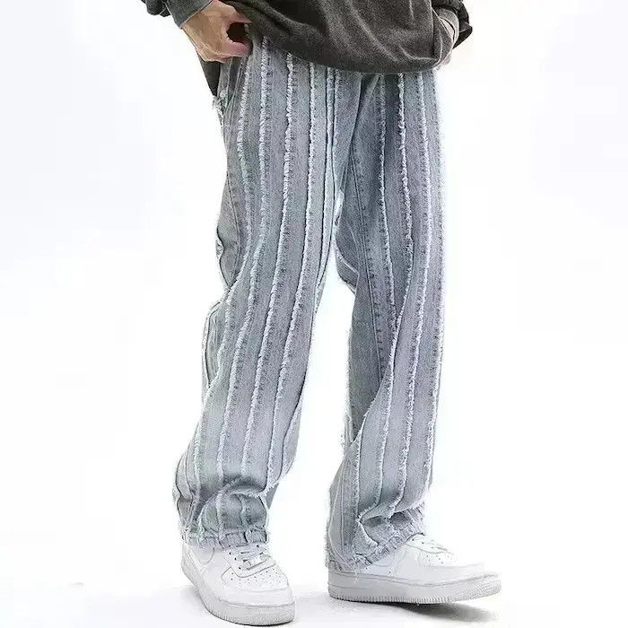 Japanese Brand Striped Baggy Jeans Size US 32 / EU 48 - 1 Thumbnail