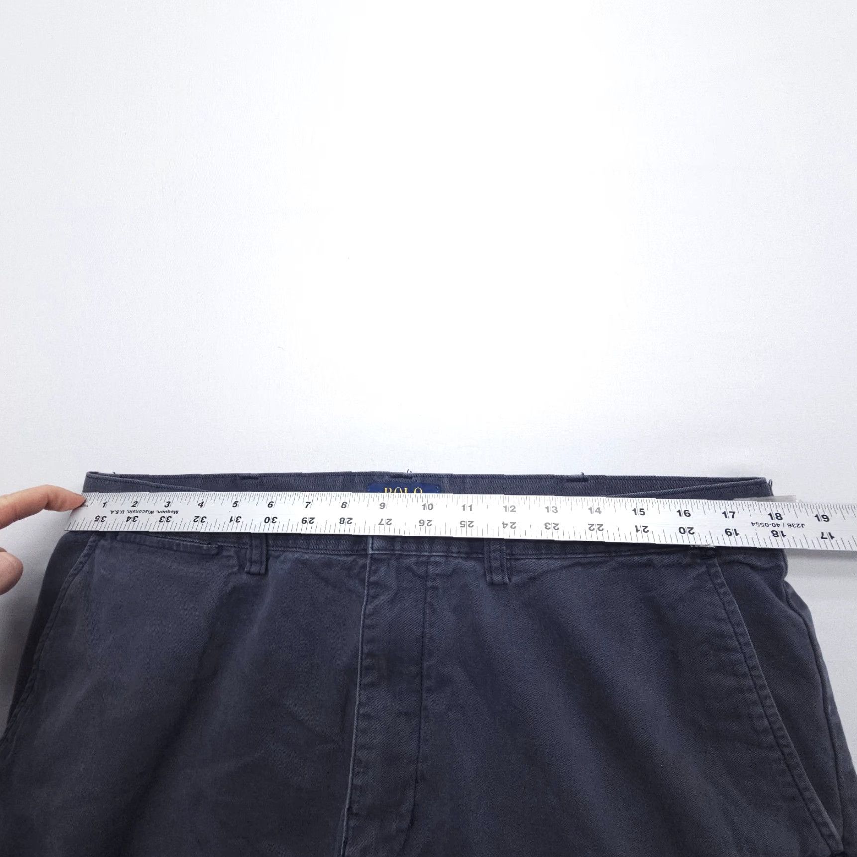 Polo Ralph Lauren Polo Ralph Lauren Shorts Mens 36 Blue Cotton Twill Flat Front Pockets Logo Chino Casual Preppy American Mens Size US M / EU 48-50 / 2 - 6 Thumbnail