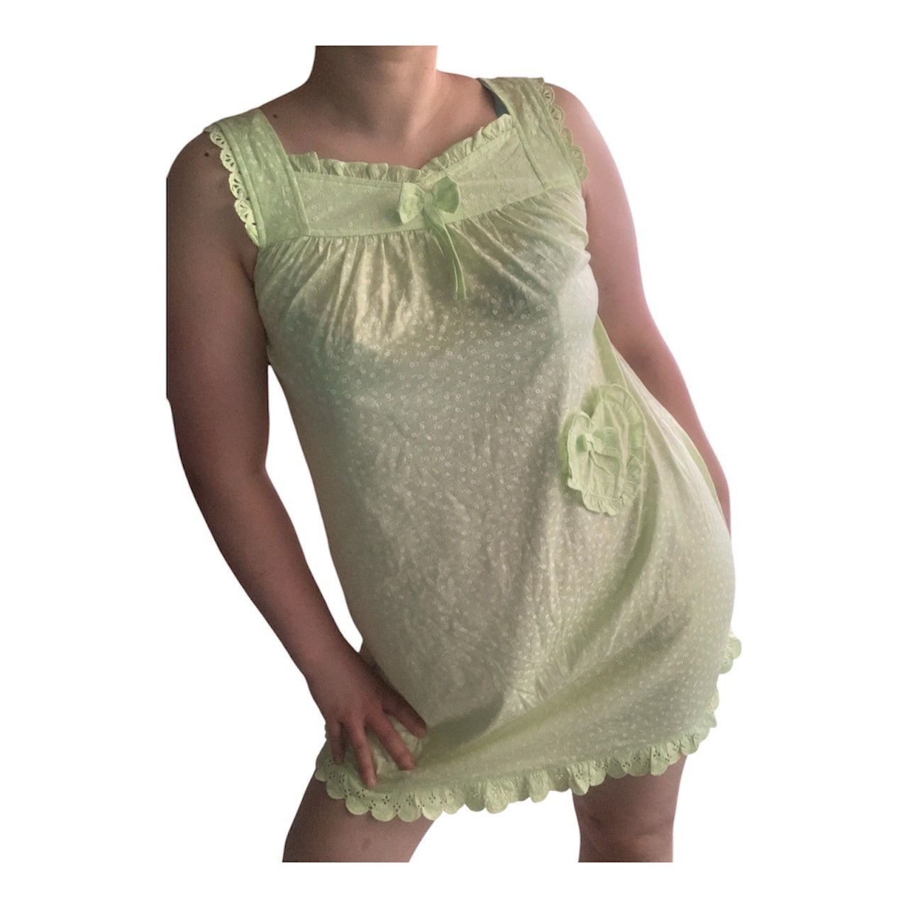Vintage Vintage 90s Sleeveless A Line Dress Embroidered S/M Size M / US 6-8 / IT 42-44 - 9 Thumbnail
