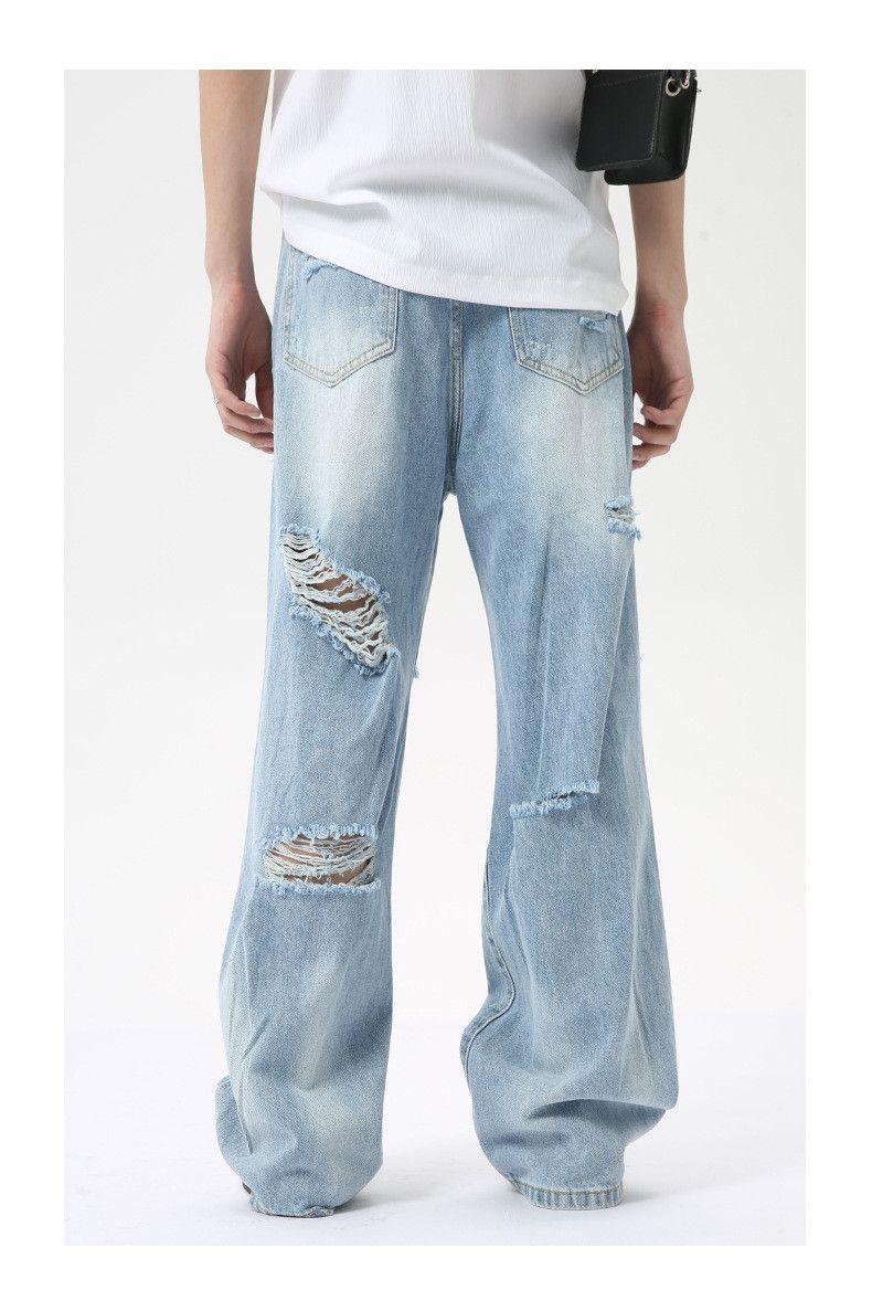 Vintage Men's heavy-duty distressed casual loose ripped jeans Size US 32 / EU 48 - 5 Thumbnail