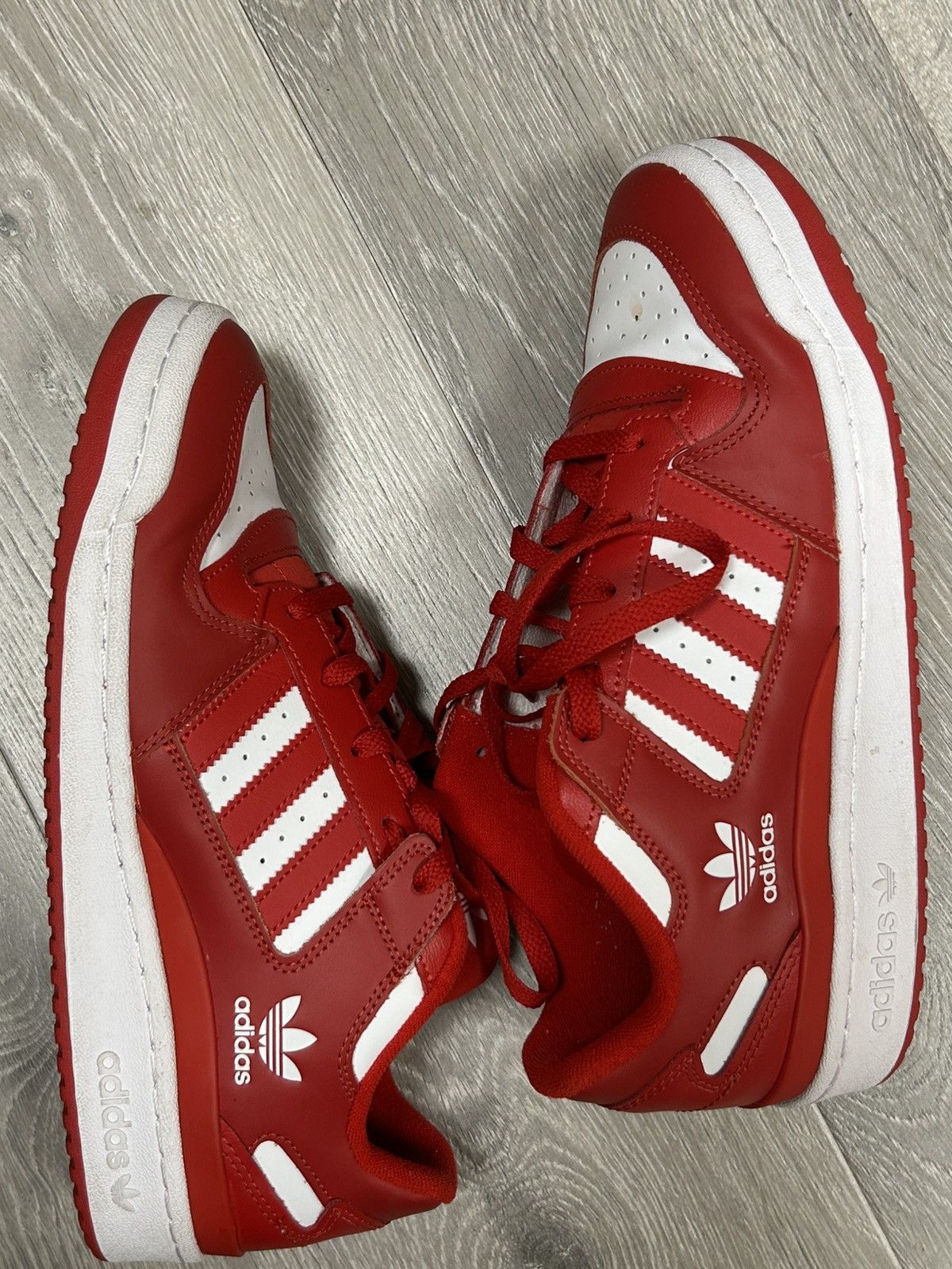 Adidas ADIDAS FORUM SCARLET/WHITE Size US 9.5 / EU 42-43 - 1 Thumbnail