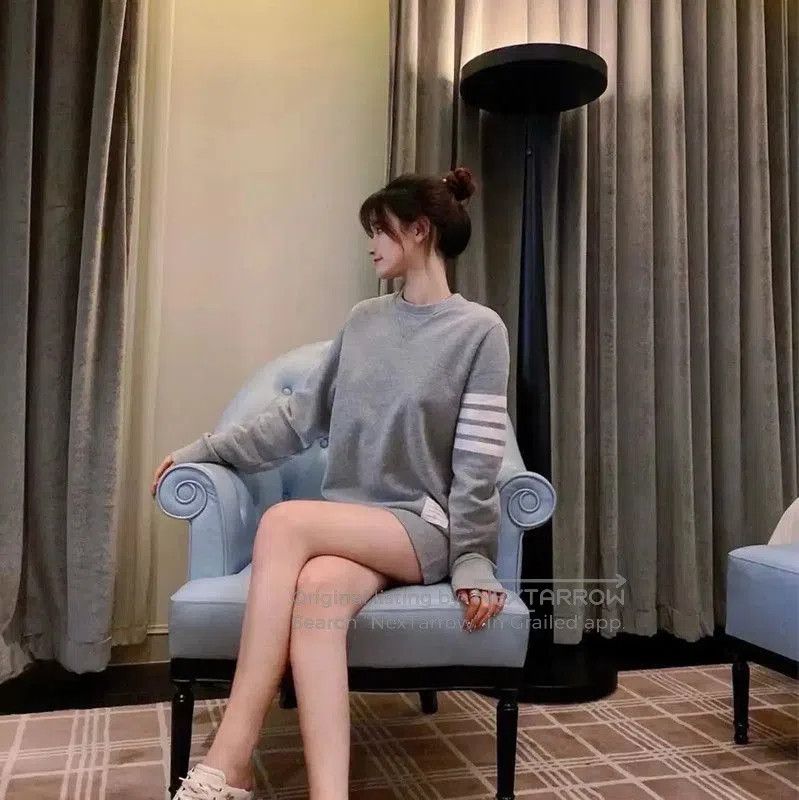 Thom Browne Thom Browne Gray Cotton Men's Sweatshirt . Size US M / EU 48-50 / 2 - 8 Thumbnail