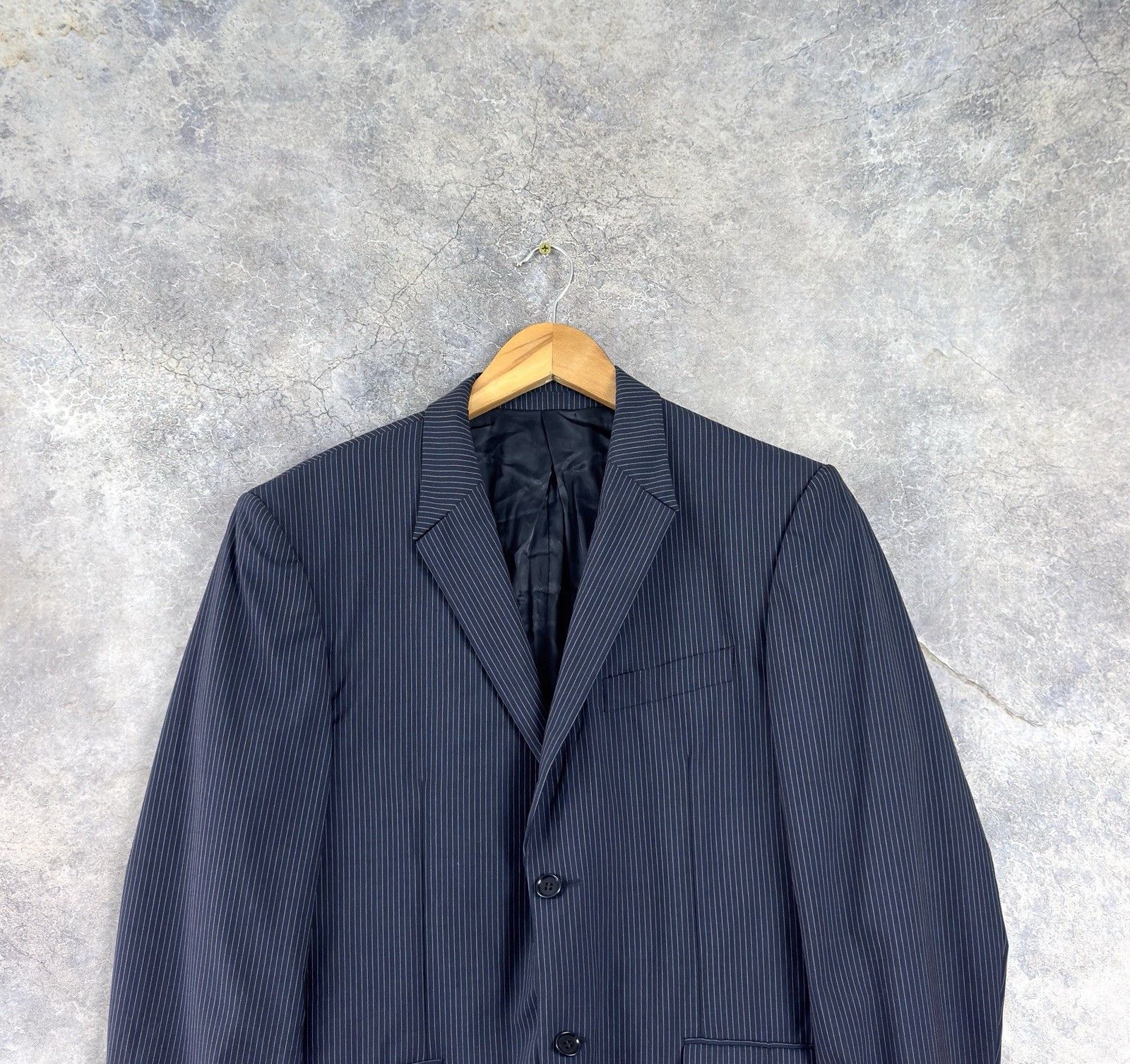 Thierry Mugler Archive 90s Thierry Mugler Men Stripes Blazer Pinstripe Wool Size 44R - 2 Thumbnail