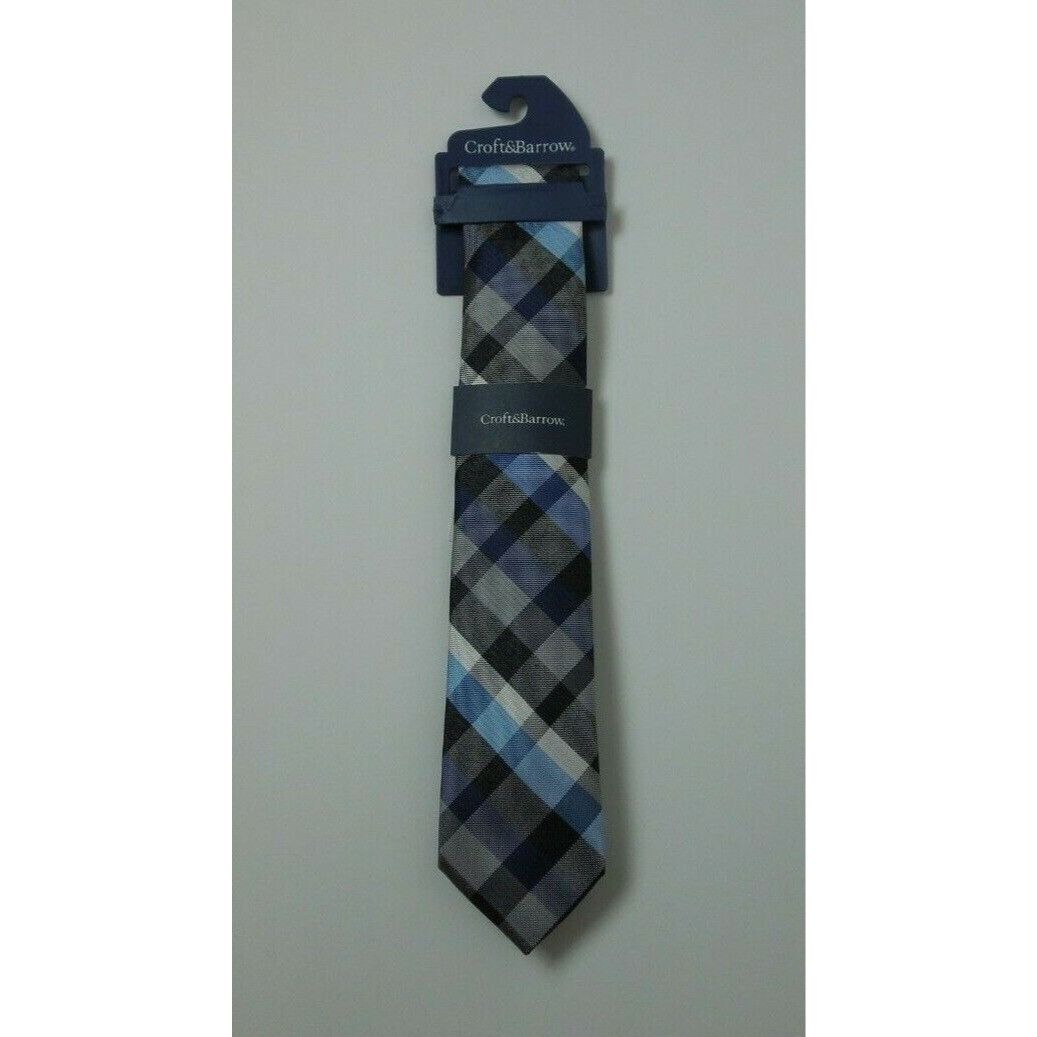 Croft & Barrow Croft & Barrow Blue Geometric Neck Tie- NWT Size ONE SIZE - 2 Thumbnail