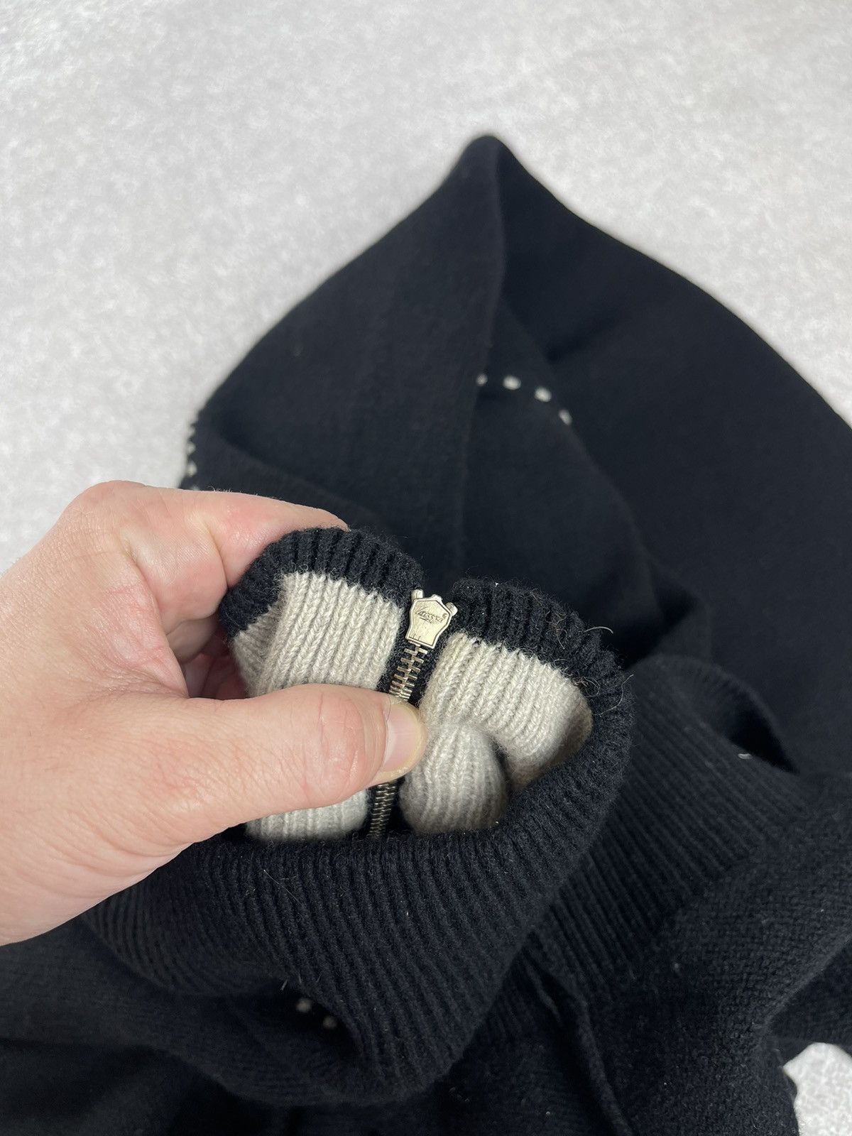 Gran Sasso × Vintage Vintage Gran Sasso Wool / Cashmere 1/3 Zip Knit Sweater Size US M / EU 48-50 / 2 - 9 Thumbnail
