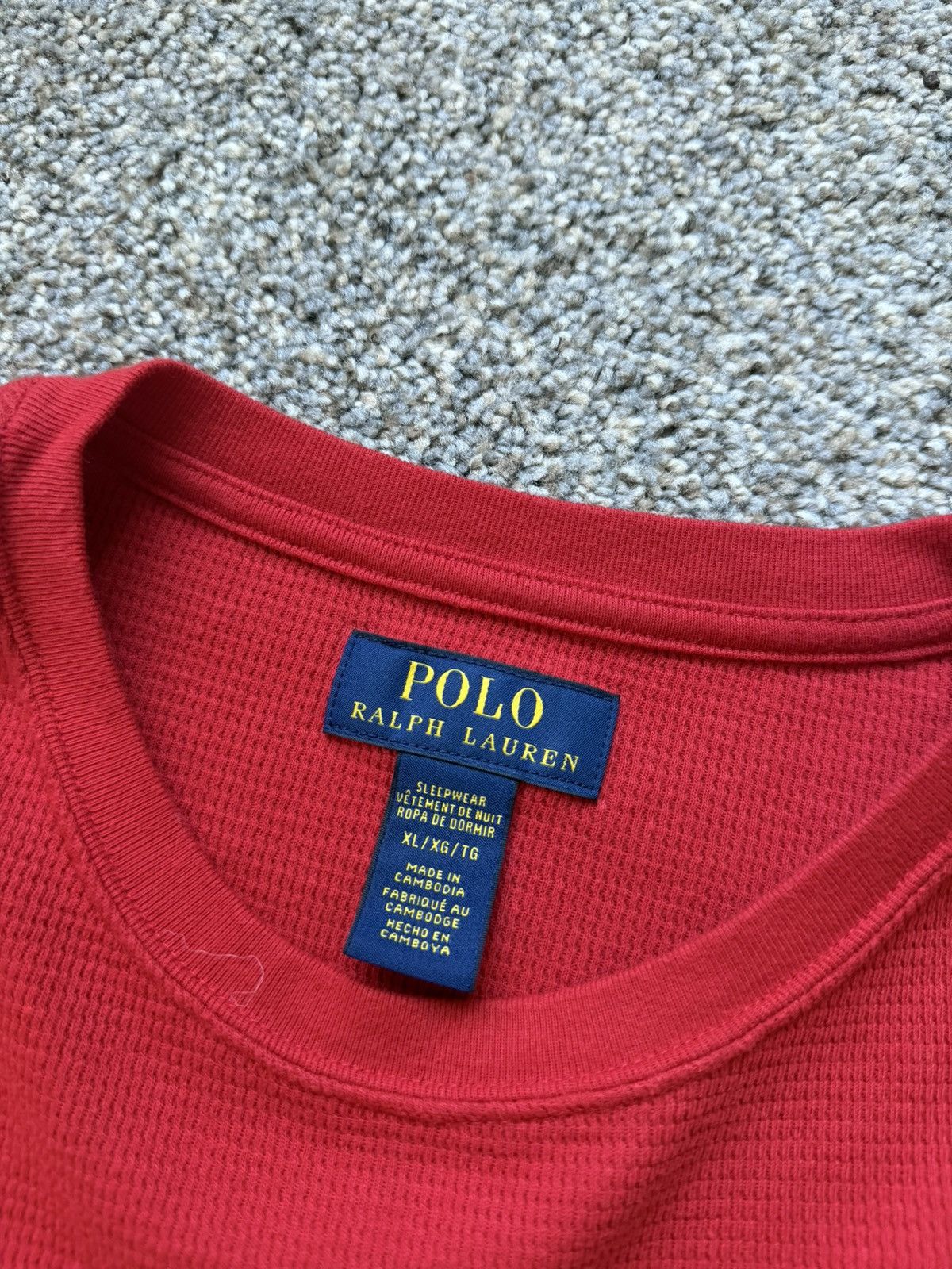Polo Ralph Lauren Polo Ralph Lauren Polo Bear Long Sleeve Waffle Shirt Size US XL / EU 56 / 4 - 3 Thumbnail
