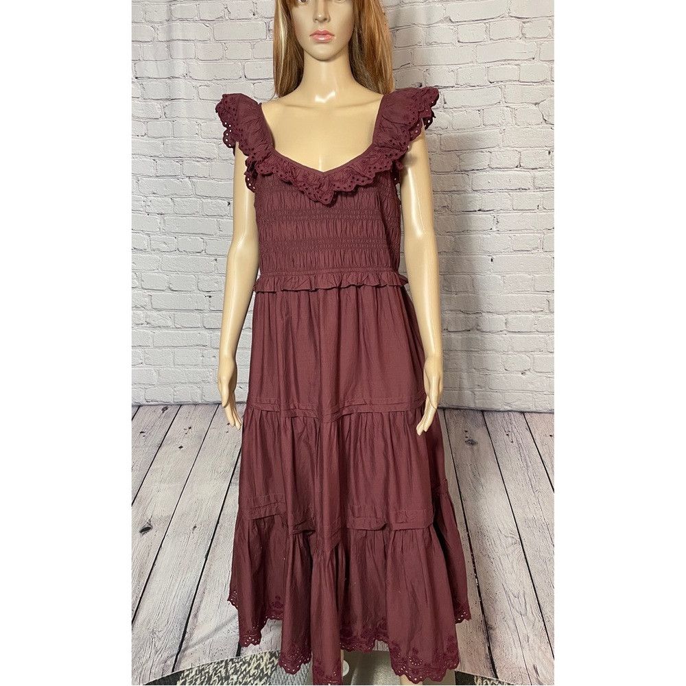 Madewell NWT New $148 Madewell Lucie Embroidered Cotton Midi Dress S Size XL / US 12-14 / IT 48-50 - 3 Thumbnail