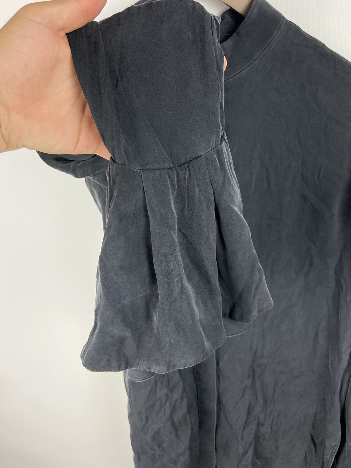 ELLERY Ellery Luxury Black Shirt Asymmetrical Long Sleeve Silk Size M / US 6-8 / IT 42-44 - 7 Thumbnail