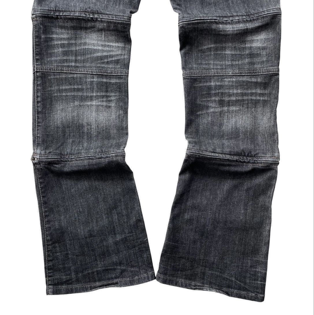 Nicole Club 2000s NCFM - Flare Zip Off Washed Jeans Size US 34 / EU 50 - 9 Thumbnail