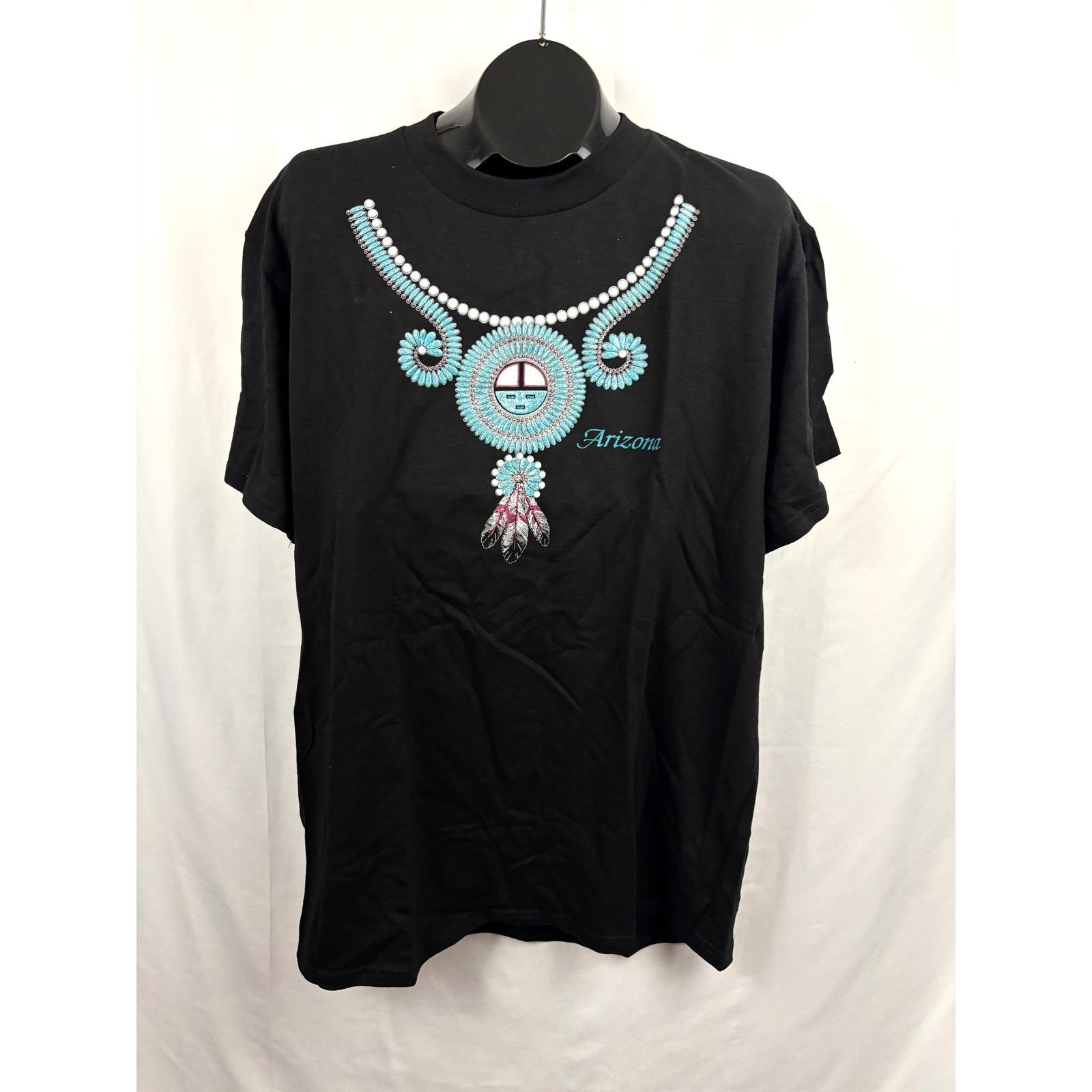 Tultex Vintage Arizona Crewneck T Shirt Native American Turquoise L Size US L / EU 52-54 / 3 - 1 Thumbnail