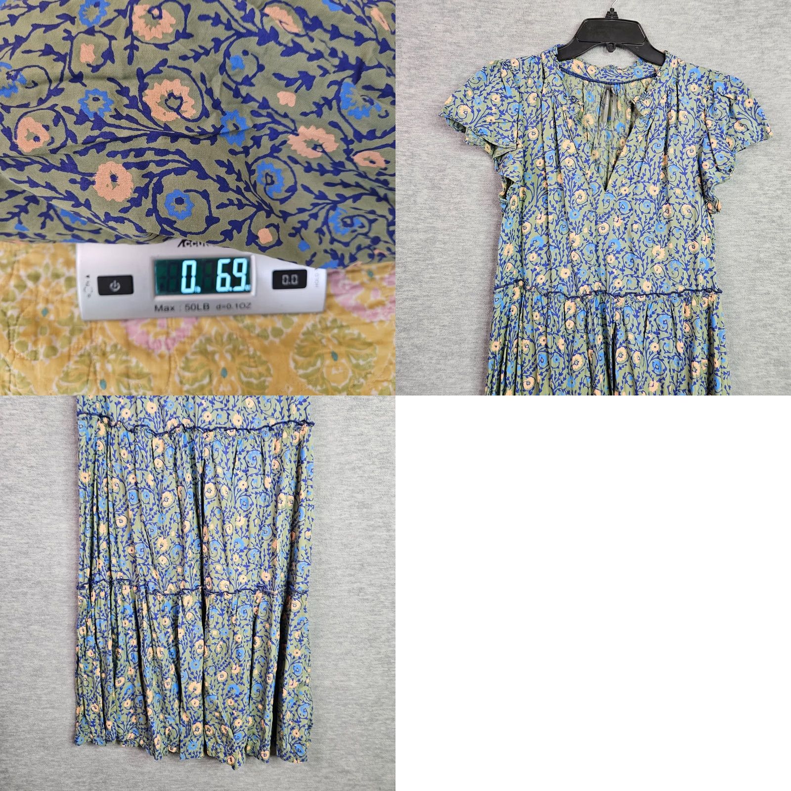 Anthropologie Anthropologie Women's V-Neck Ruffle Sleeve Mini Dress S Size S / US 4 / IT 40 - 8 Thumbnail