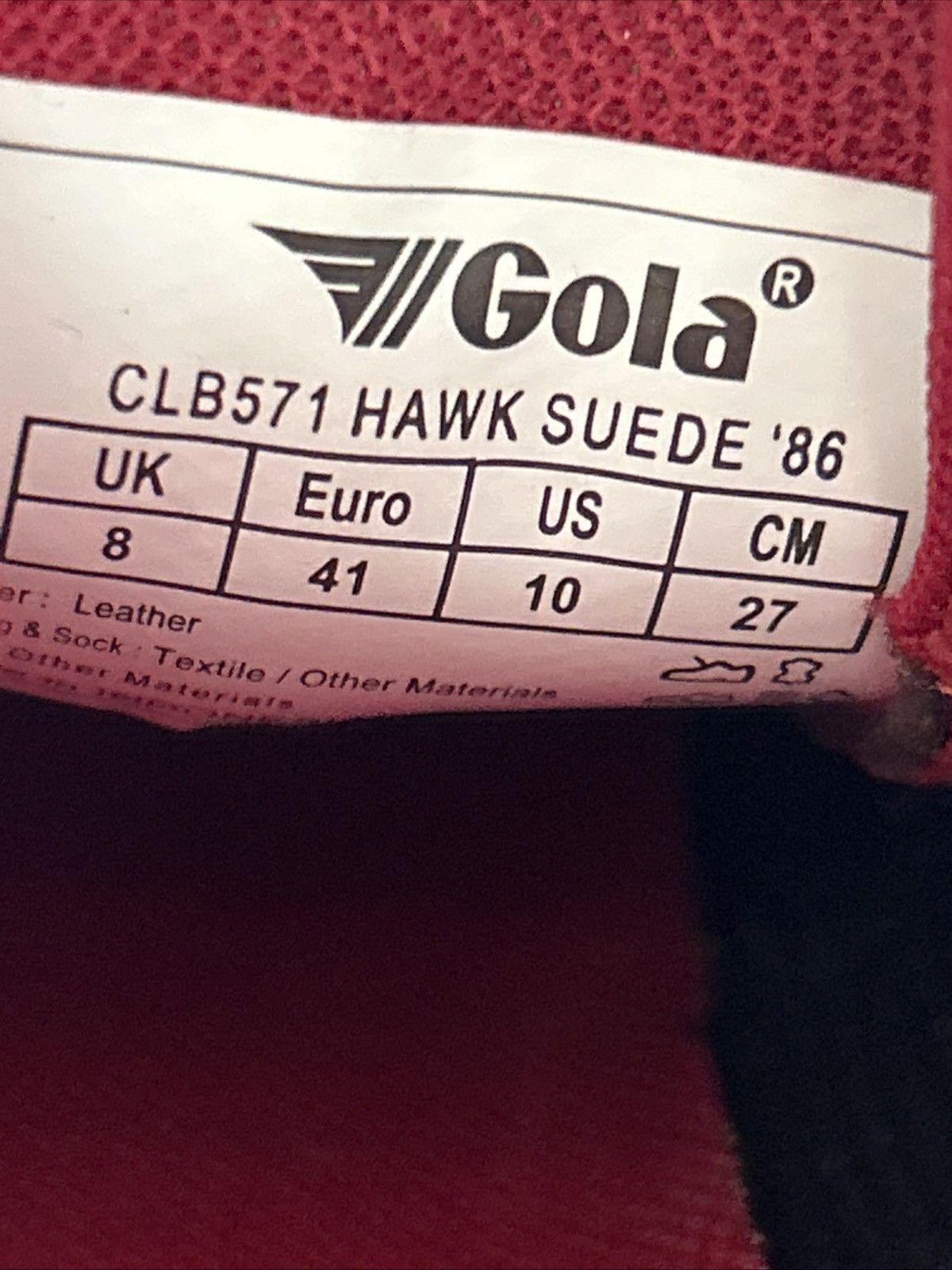 Gola Gola Hawk 86 Womens Trainers in Red - Size 10 Size US 10 / IT 40 - 5 Thumbnail