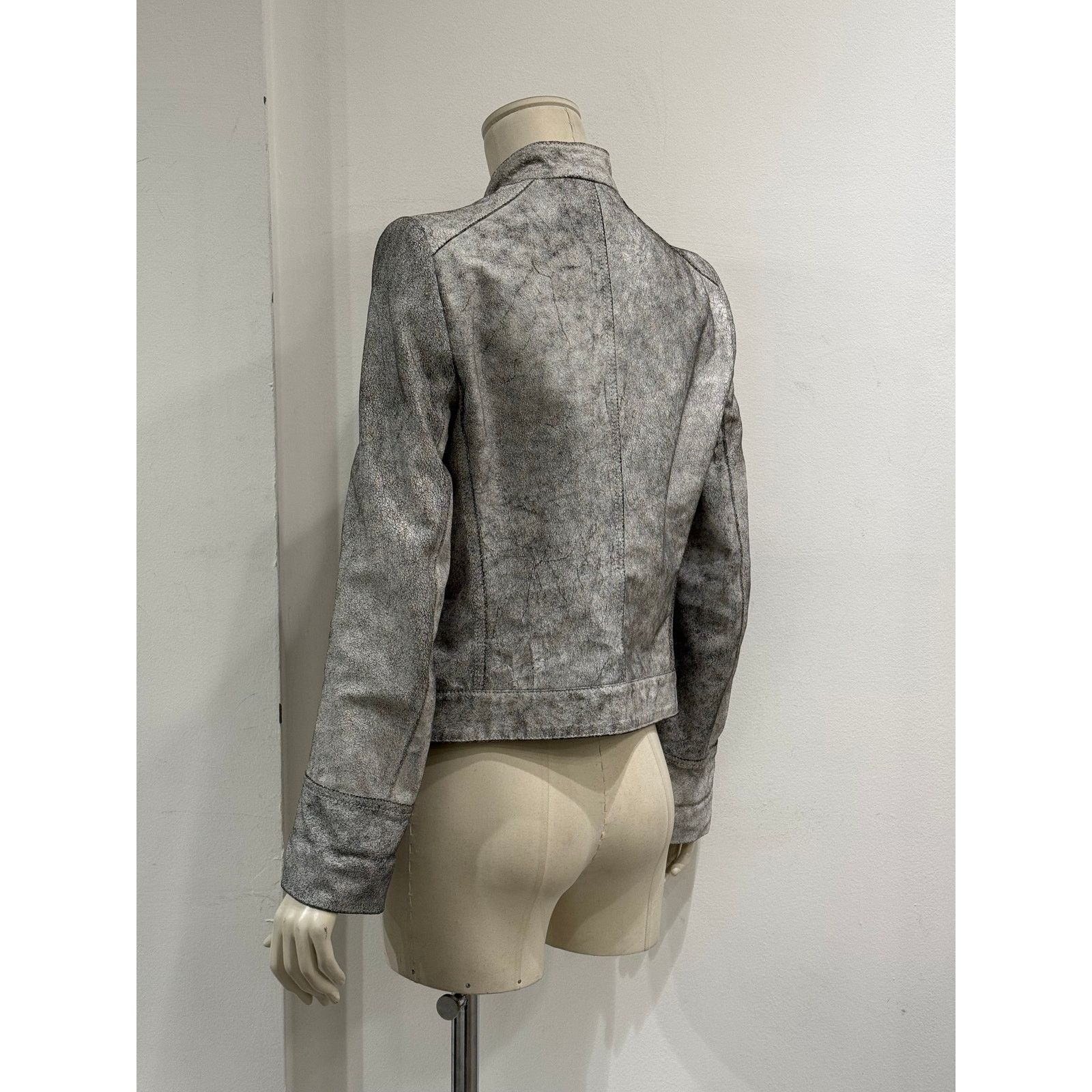Ann Demeulemeester S/S 2002 Ann Demeulemeester cracked leather Napoleon jacket Size S / US 4 / IT 40 - 7 Thumbnail