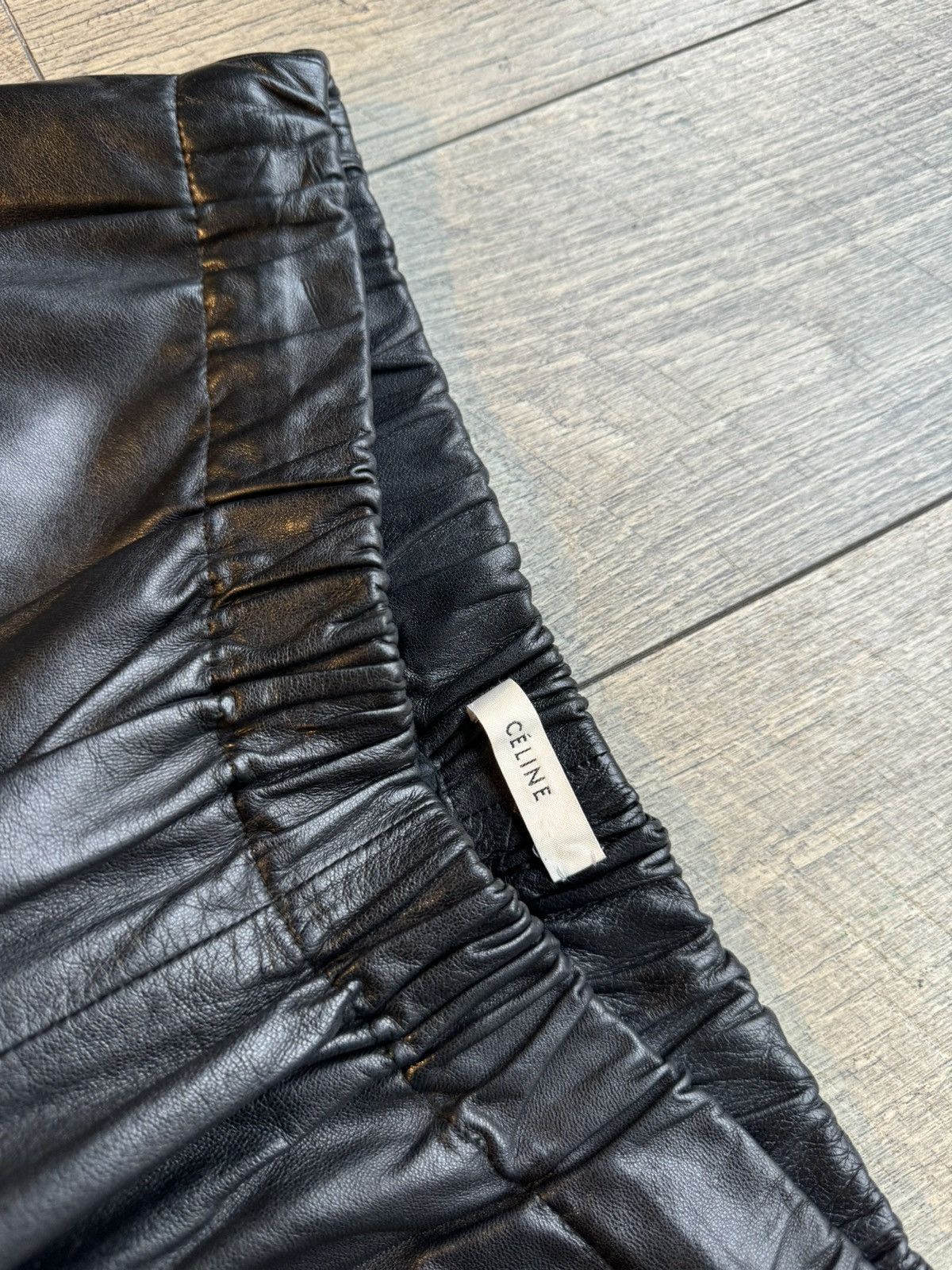 Celine Celine Black Lamb Leather Pants - Size 40 Size US 31 - 4 Thumbnail