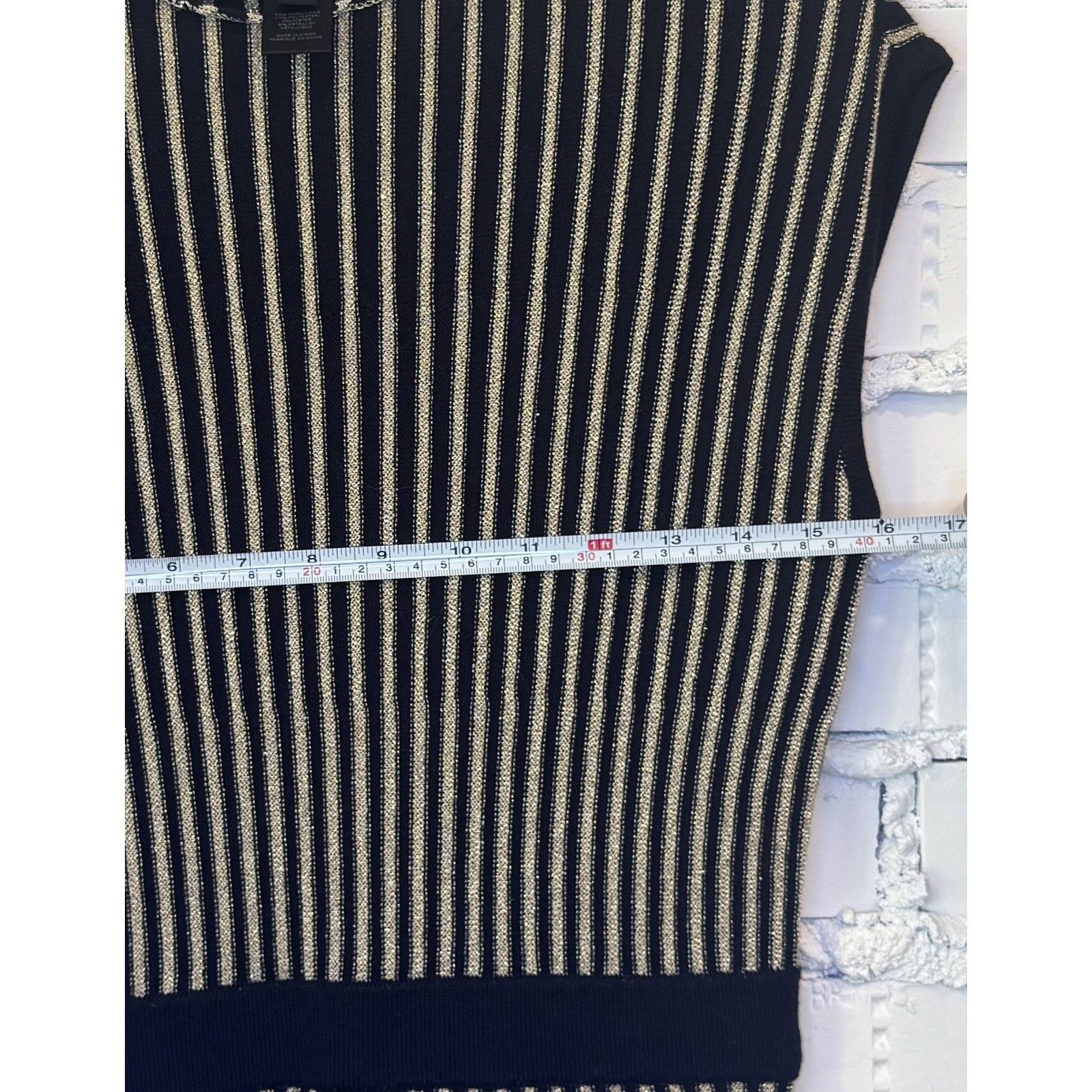Marc by Marc Jacobs Marc Jacobs Dress Womens Small Gold Metallic Knit Wool Size S / US 4 / IT 40 - 5 Thumbnail