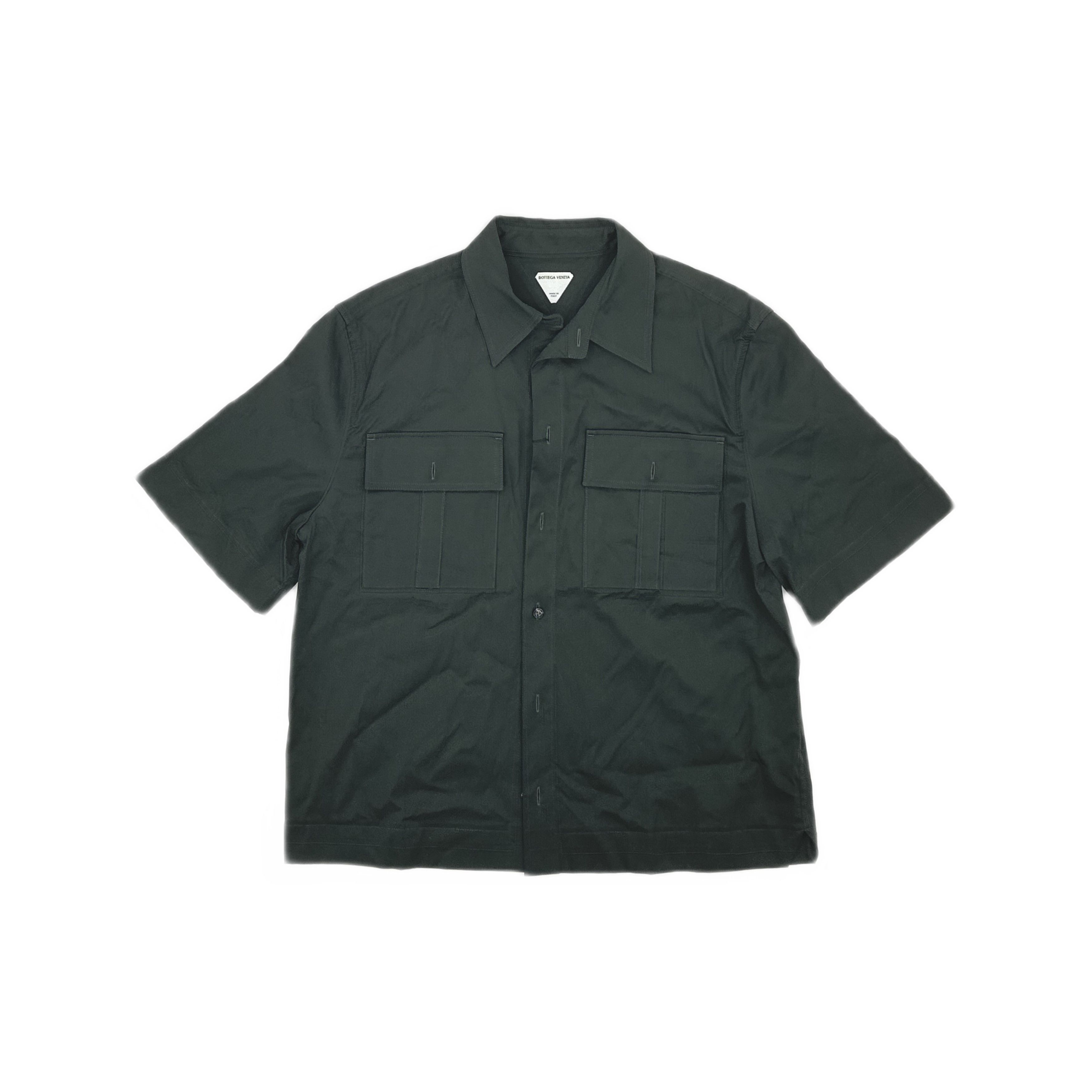 Bottega Veneta Bottega Veneta Dark Green Short Sleeve Shirt Size 46 Size US S / EU 44-46 / 1 - 1 Thumbnail