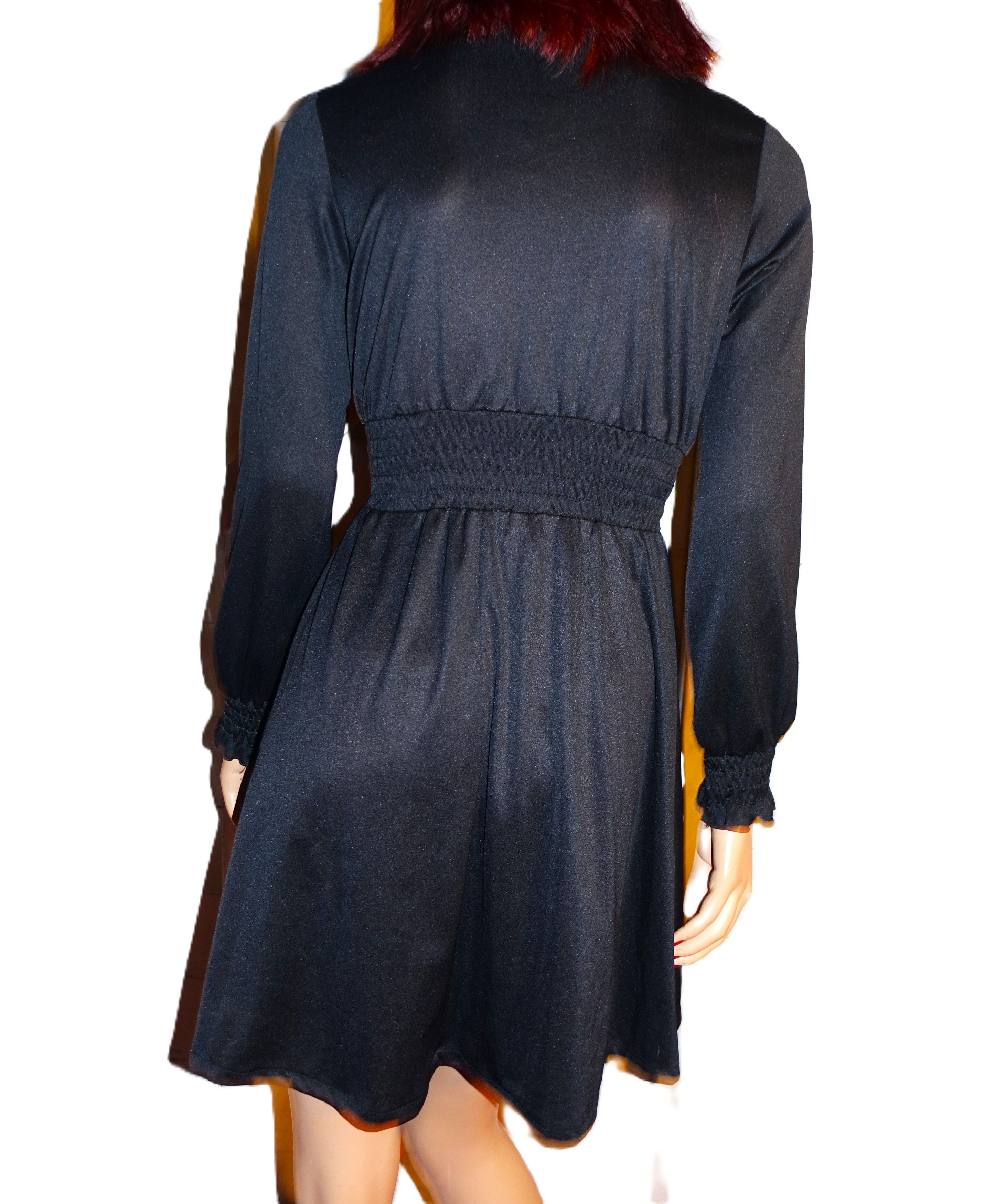 Vintage Vintage Nancy G Black Cowl Neck Dress XS Size XS / US 0-2 / IT 36-38 - 6 Thumbnail