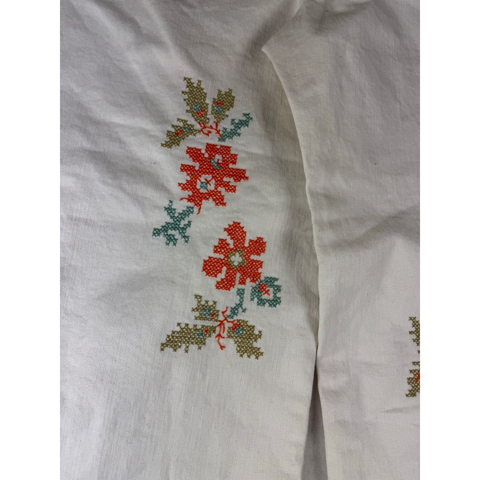 Anthropologie Maeve Anthropologie Colette Floral White Jeans 28 Size 28" / US 6 / IT 42 - 7 Thumbnail