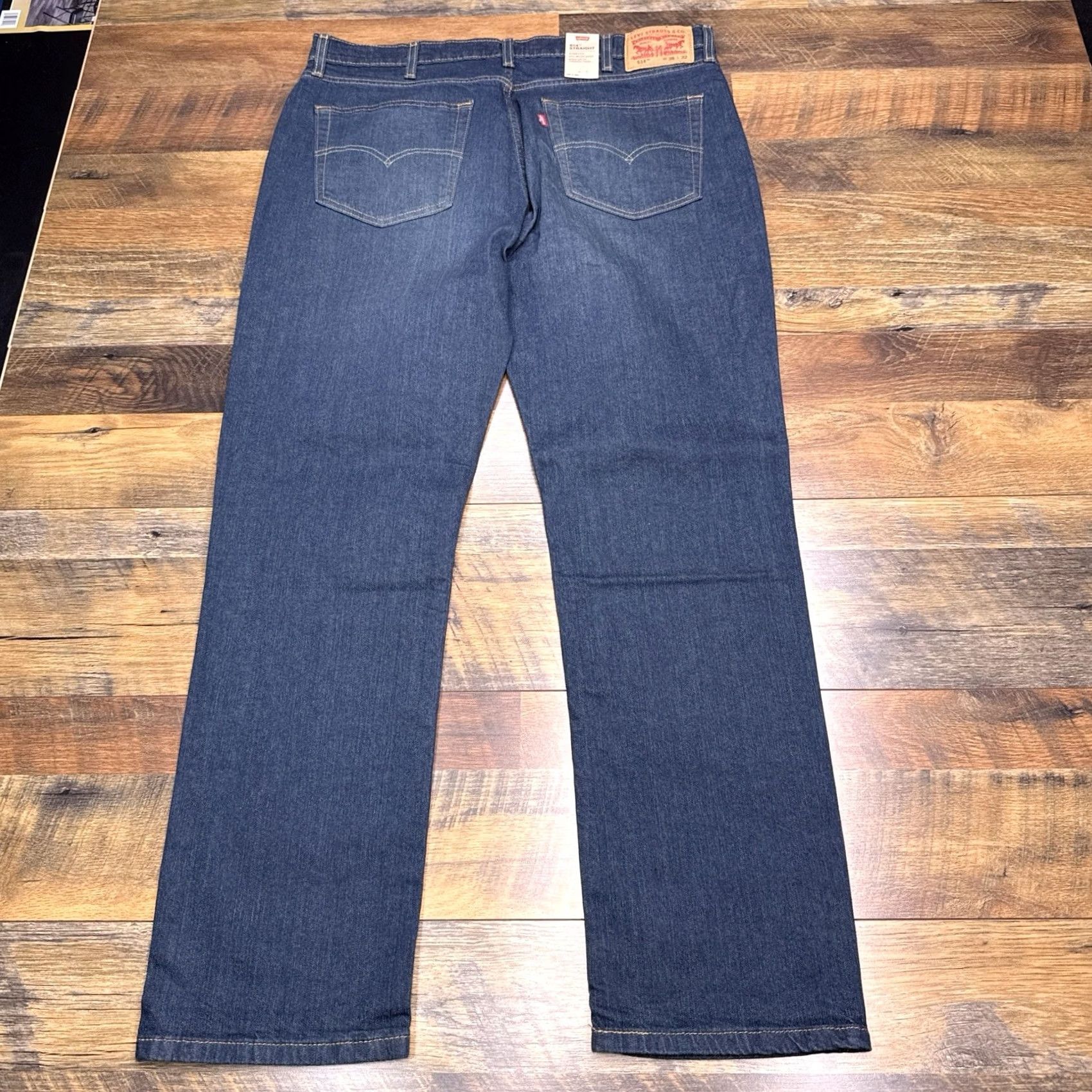 Levi's Levi's 514 Jeans Mens 38x32 Mid Rise Regular Fit Stretch Denim Blue 5-Pocket Classic Square Zip Belt Loops Cotton Elastane Modern Casual Regular Mens Size US 38 / EU 54 - 3 Thumbnail