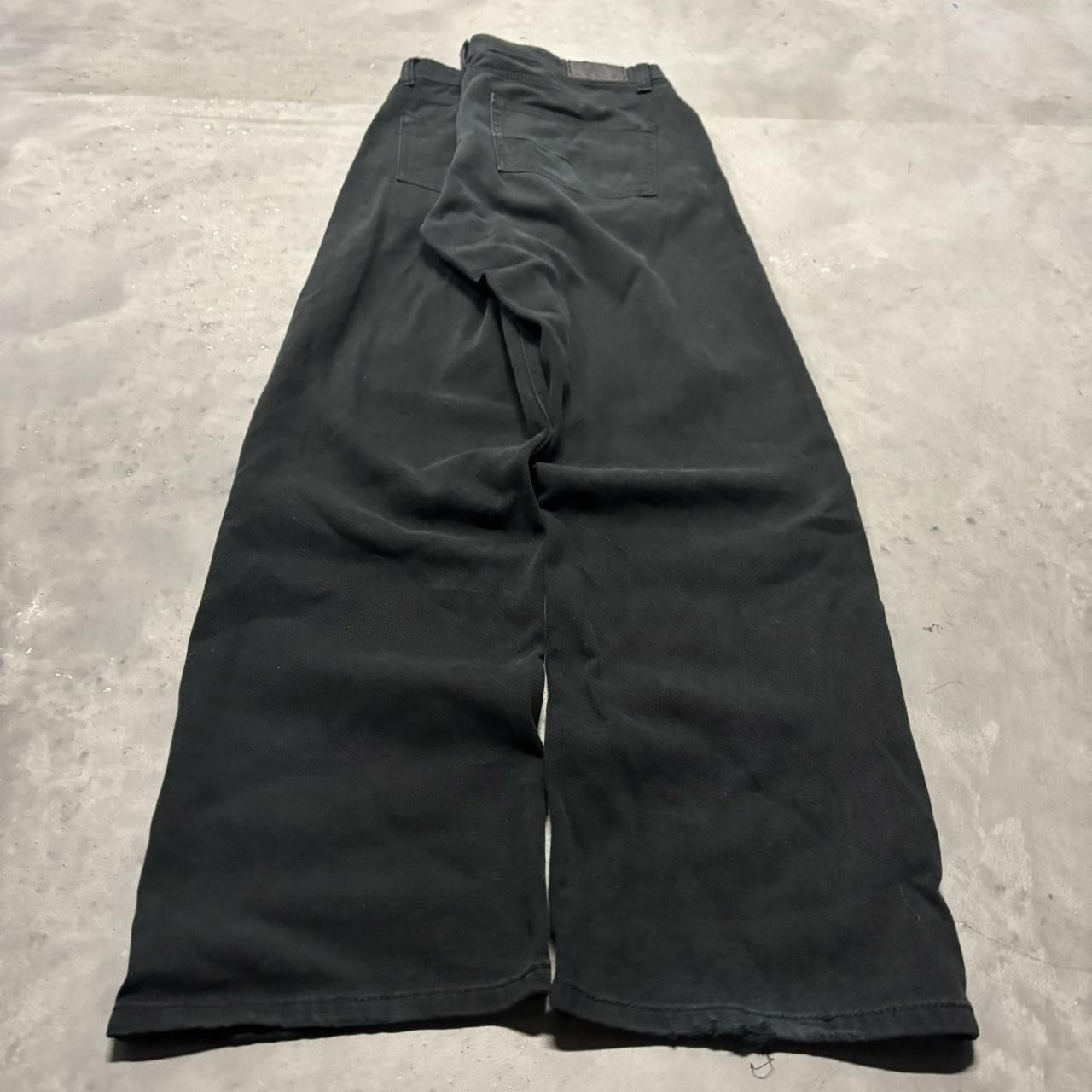 Japanese Brand × Vintage Crazy Vintage Y2K/2000s Grunge Solid Black Essential Denim Jeans! Size US 36 / EU 52 - 4 Thumbnail