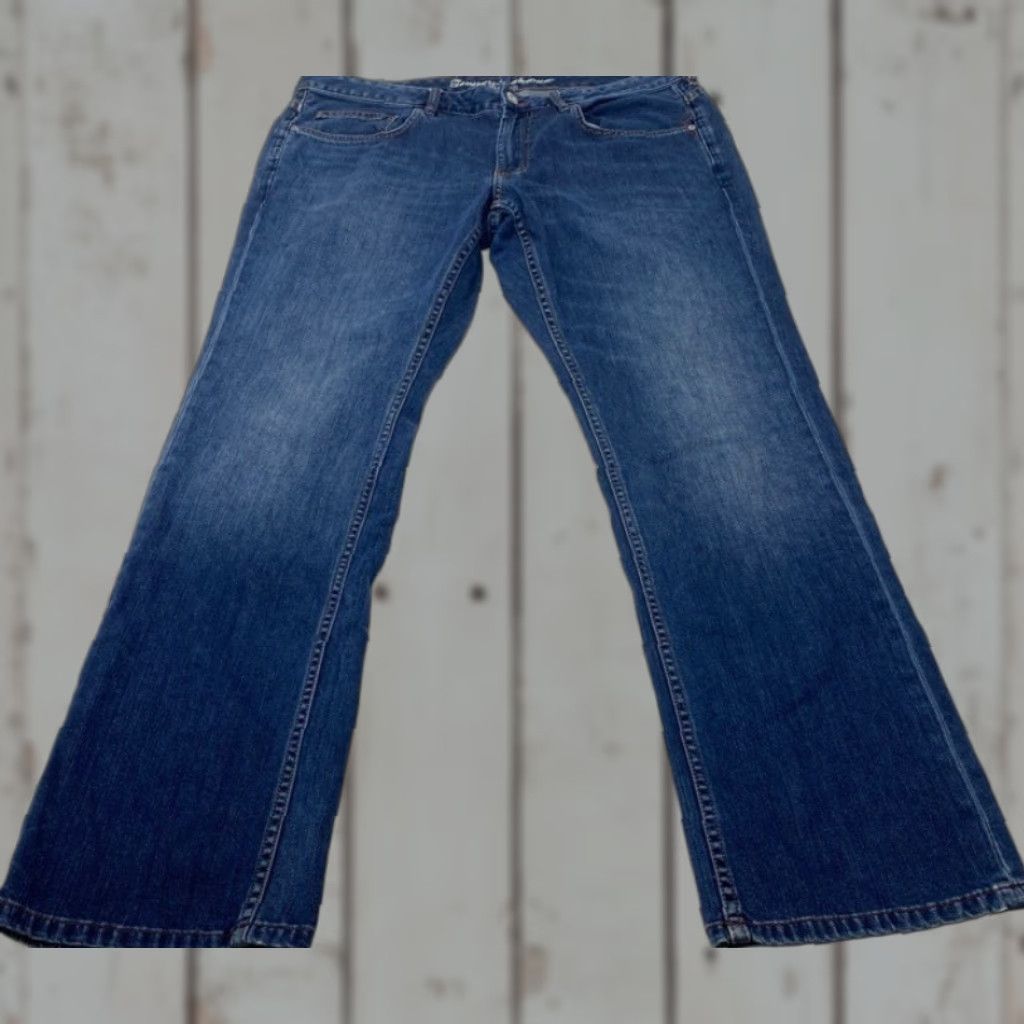 Tommy Bahama VINTAGE Tommy Bahama Jeans Mens 38x34 Dark Wash Blue Denim Straight Leg SELVEDGE 7966 Size US 38 / EU 54 - 1 Thumbnail