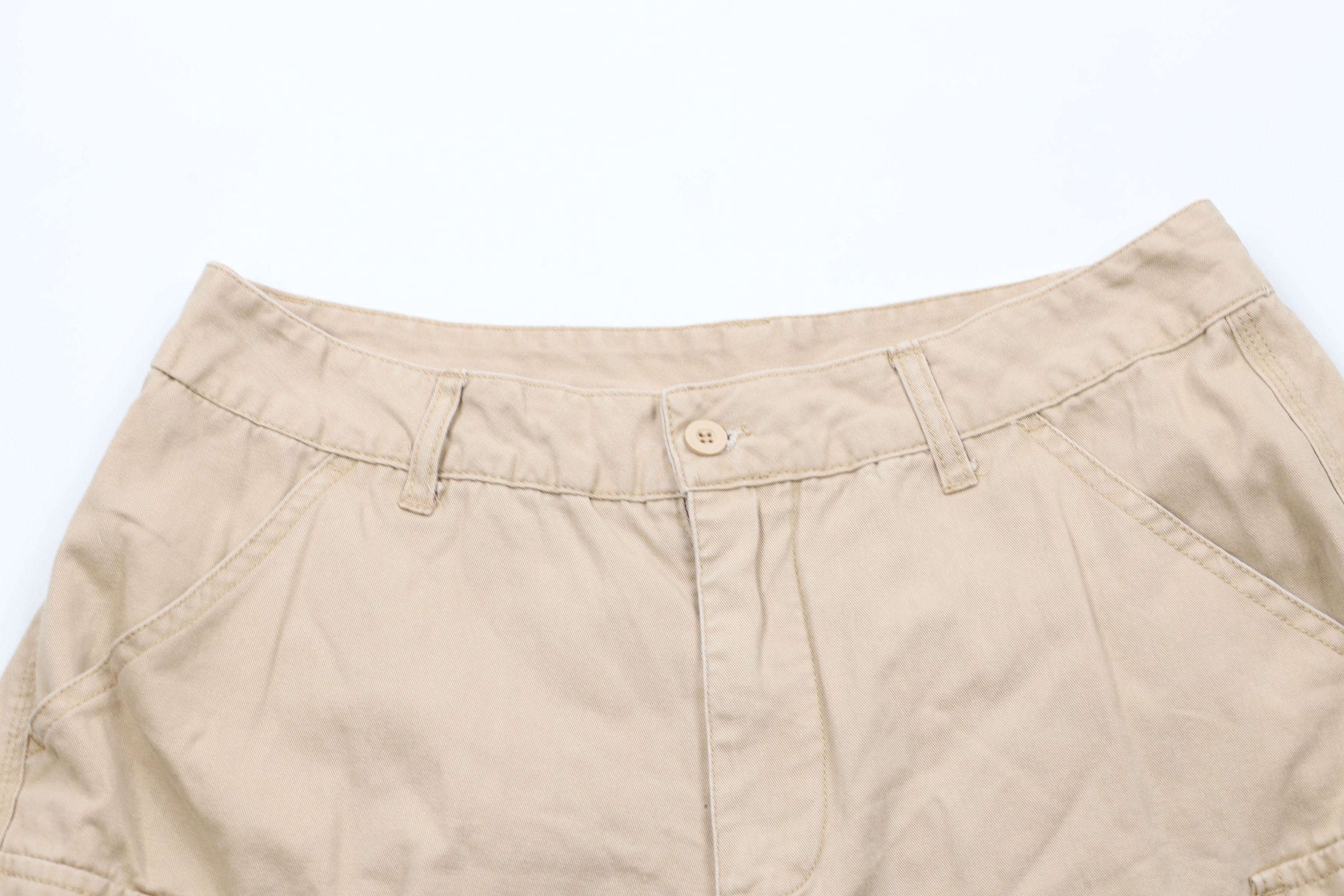 Vintage Vintage 90s Ohio State University Cargo Shorts Beige Cotton Size US 32 / EU 48 - 2 Thumbnail