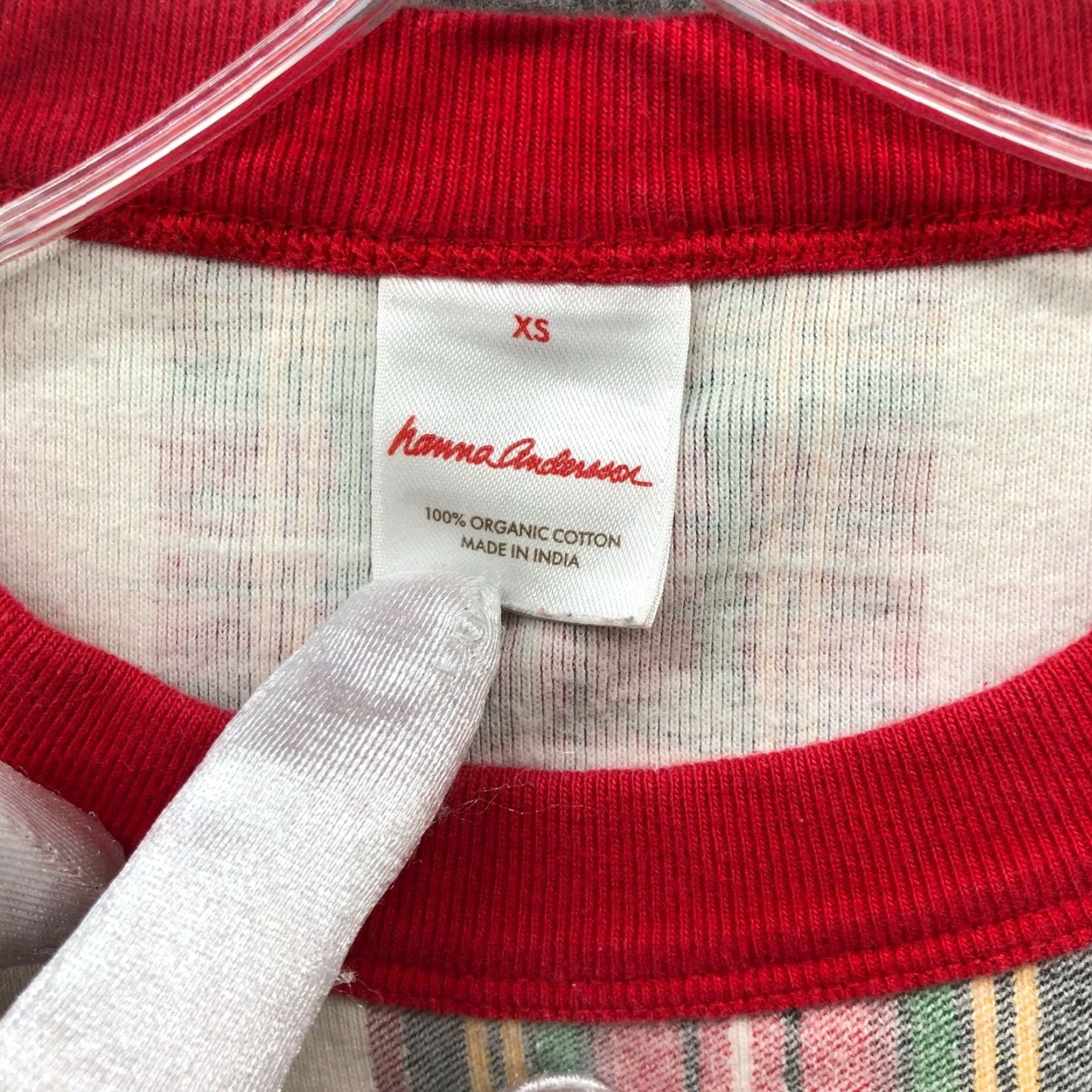 Vintage Hanna Andersson Adult Long John Pajama Top XS Holiday Plaid Red Green Cotton Size XS / US 0-2 / IT 36-38 - 5 Thumbnail