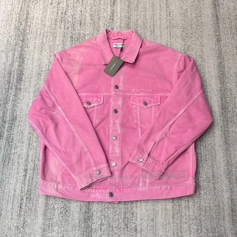 Balenciaga Pink Denim Jacket.