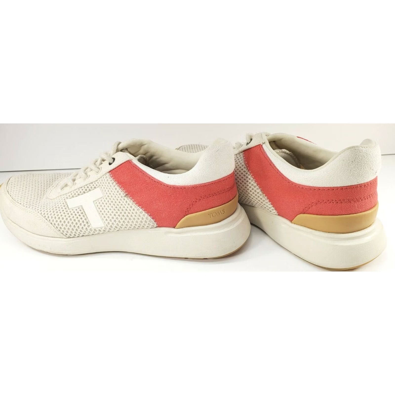 Toms Toms Arroyo Women's Athletic Sneakers White Red Birch Canvas Women's 7M Cushy Size US 7 / IT 37 - 7 Thumbnail