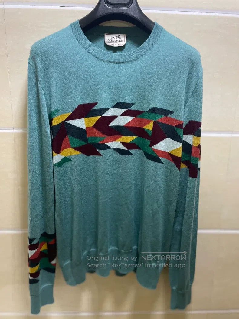 Hermes Hermes Cashmere and Silk Blended Long Sleeve Knit Sweater Size US M / EU 48-50 / 2 - 1 Thumbnail