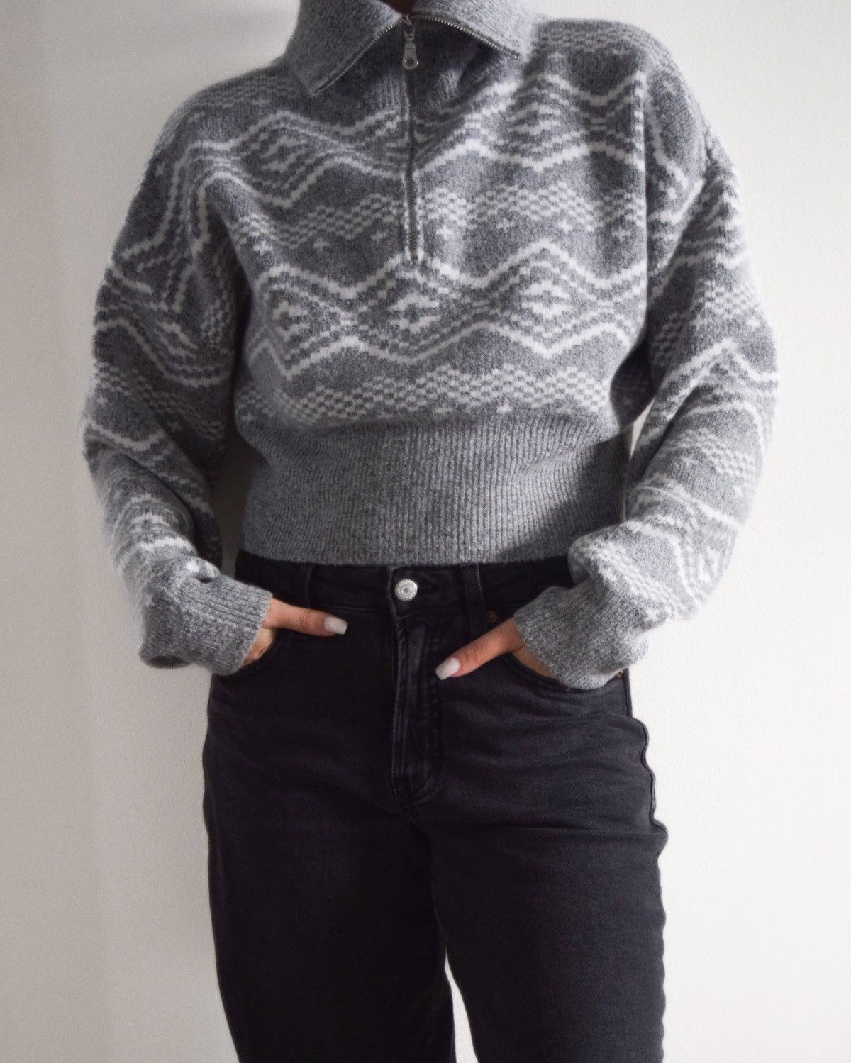 Forever 21 Grey and White Sweatshirt Size S / US 4 / IT 40 - 1 Thumbnail
