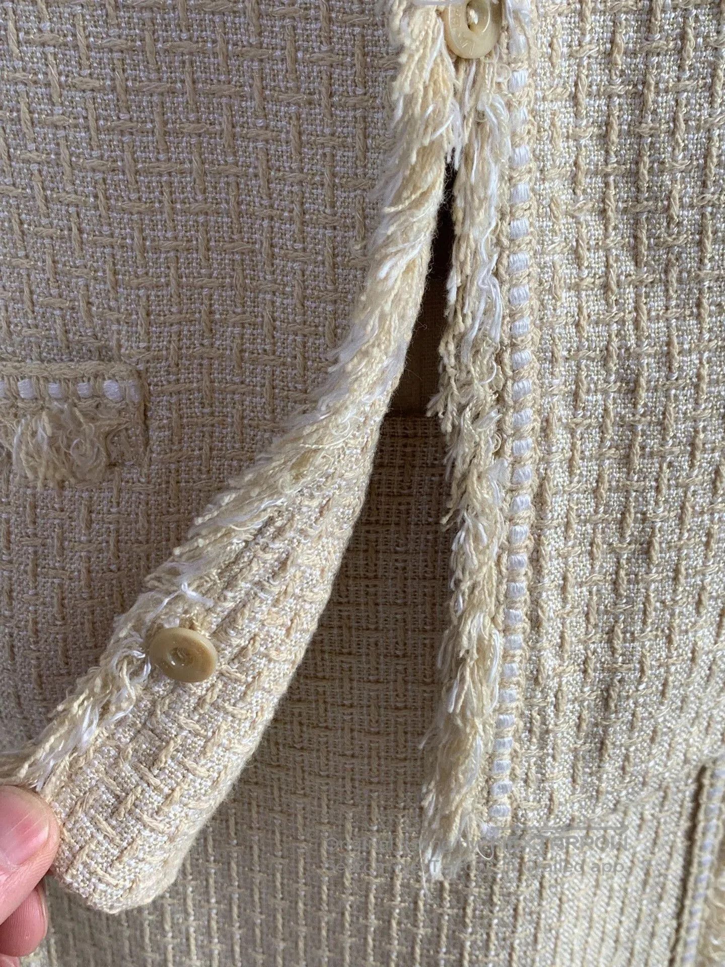 Other Beige Fringed Tweed Two. Size 24" / US 00 / IT 34 - 6 Thumbnail
