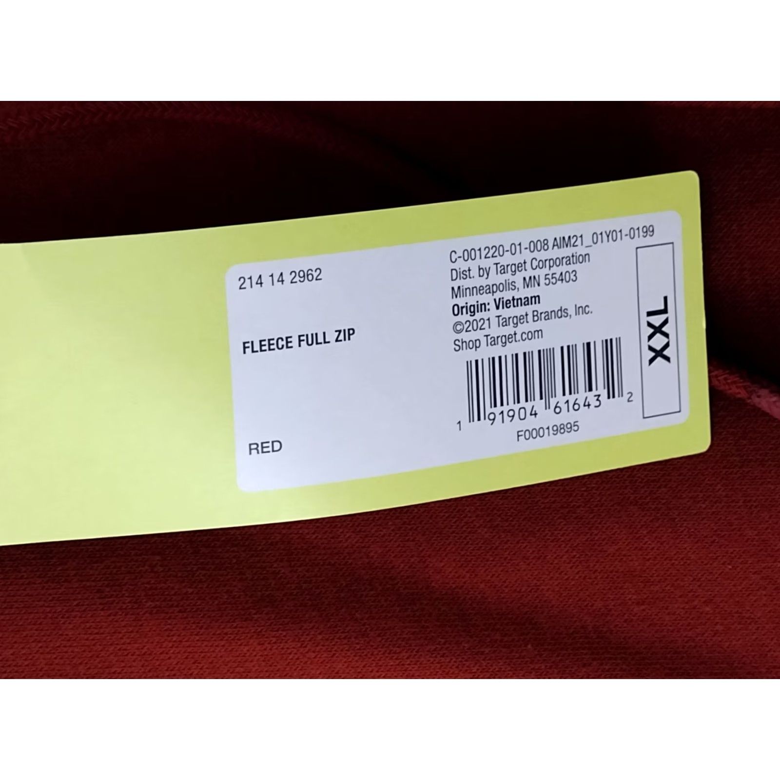 Vintage All in Motion Hooded Fleece Sweatshirt Women's Plus Size 2XL Red Full Zip Hooded Sweatshirt Activewear Size XXL / US 16-18 / IT 52-54 - 7 Thumbnail