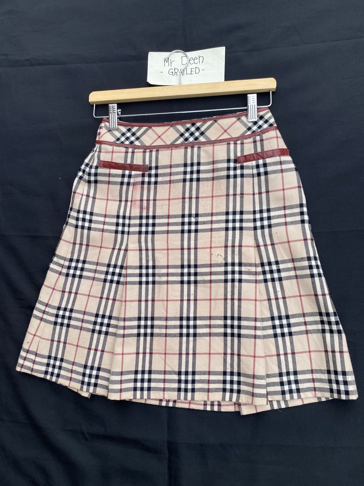Burberry Rare Vintage Burberry Checkered Brown Midi Skirt Size 25" / US 0 / IT 36 - 3 Thumbnail