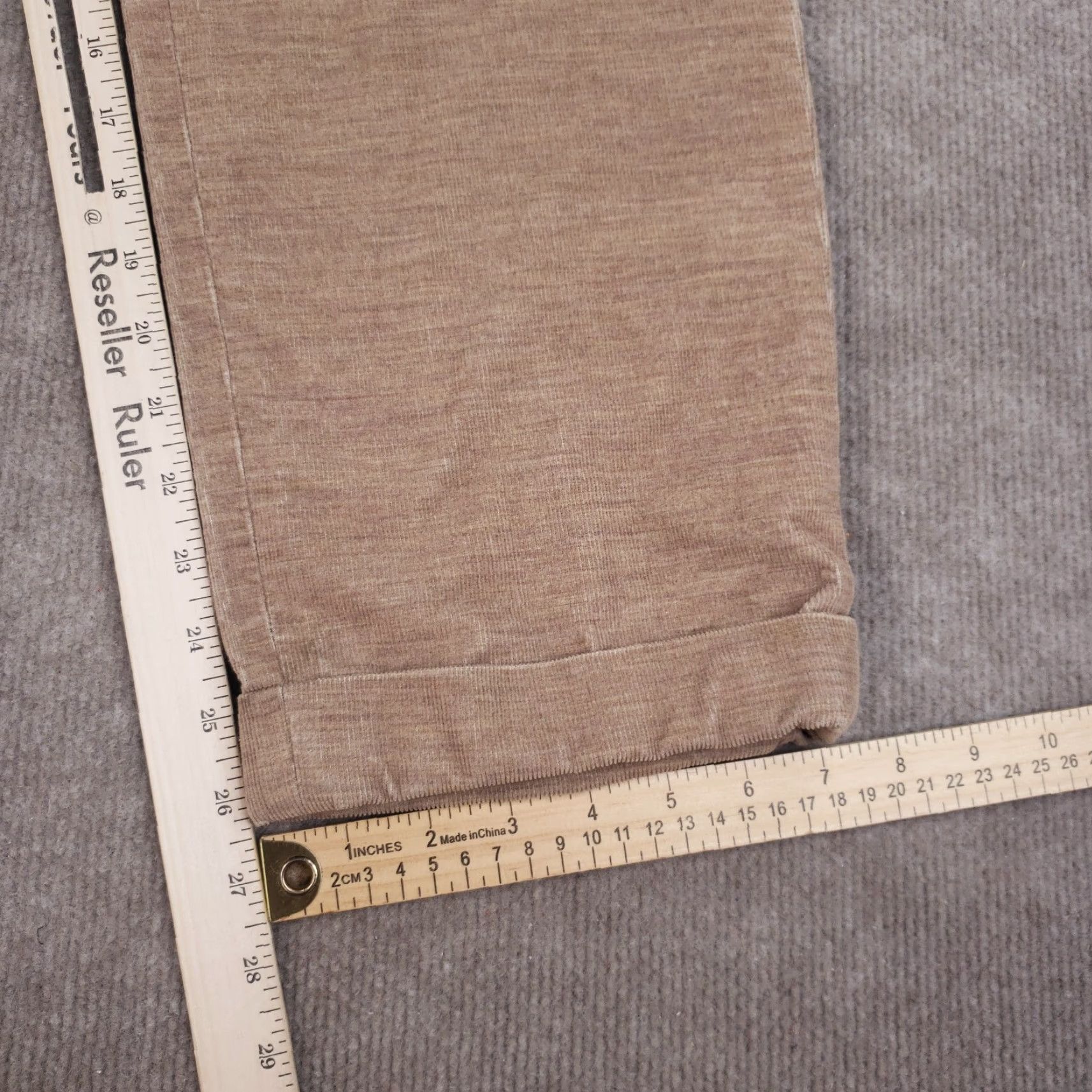 Vintage Hiltl Mens Corduroy Pants Brown 34x26 Extra Large XL Stretch Straight Casual Flat Front Size US 34 / EU 50 - 3 Thumbnail