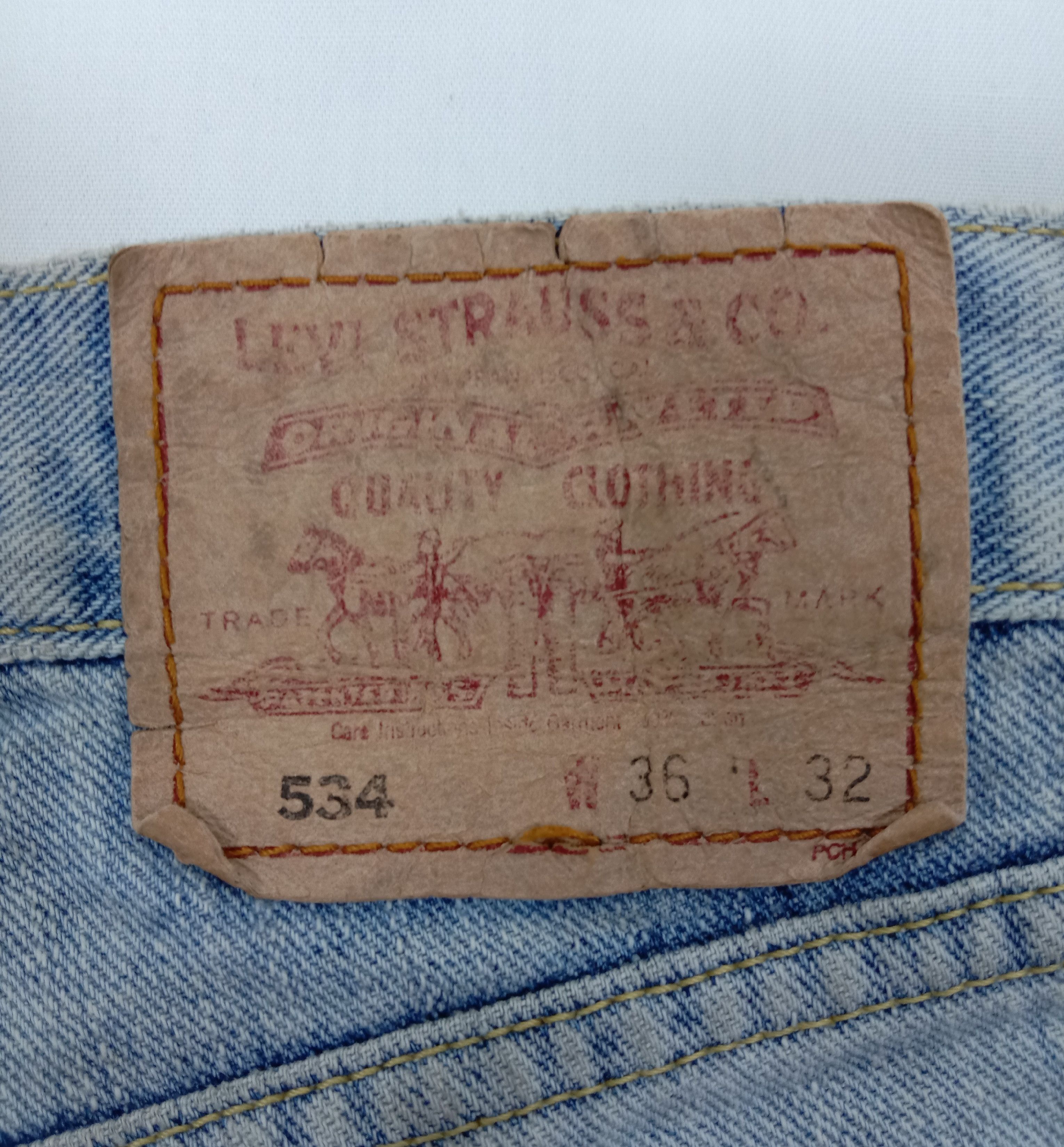 Levi's Vintage Levi’s 534 Light Wash Jeans Distressed Denim Size US 36 / EU 52 - 13 Thumbnail