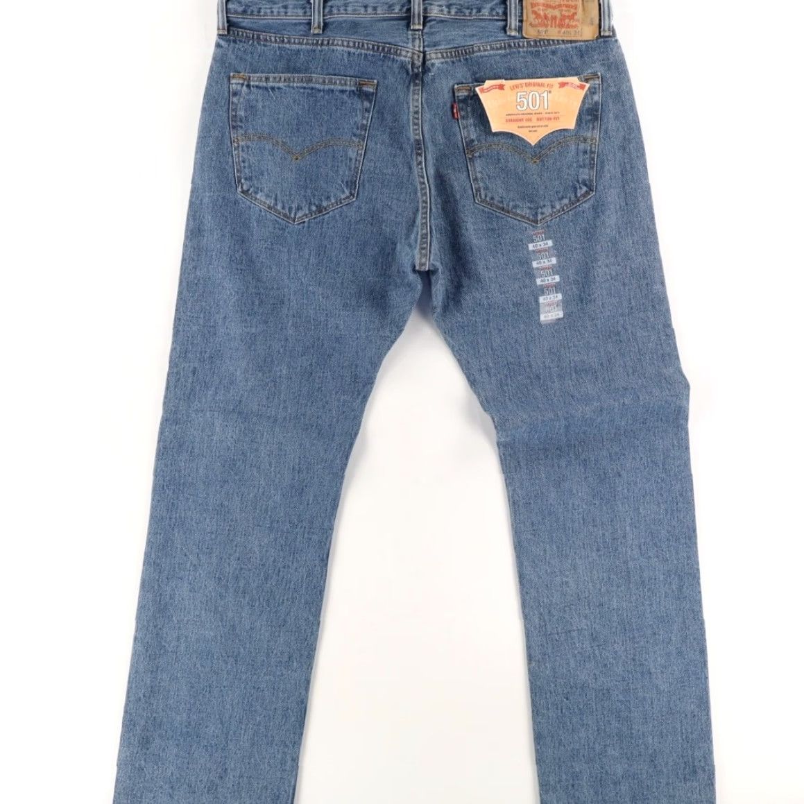Denime Levis 501 Button Fly Cotton Denim Jeans Pants Blue Men's 40 Size US 40 / EU 56 - 4 Thumbnail